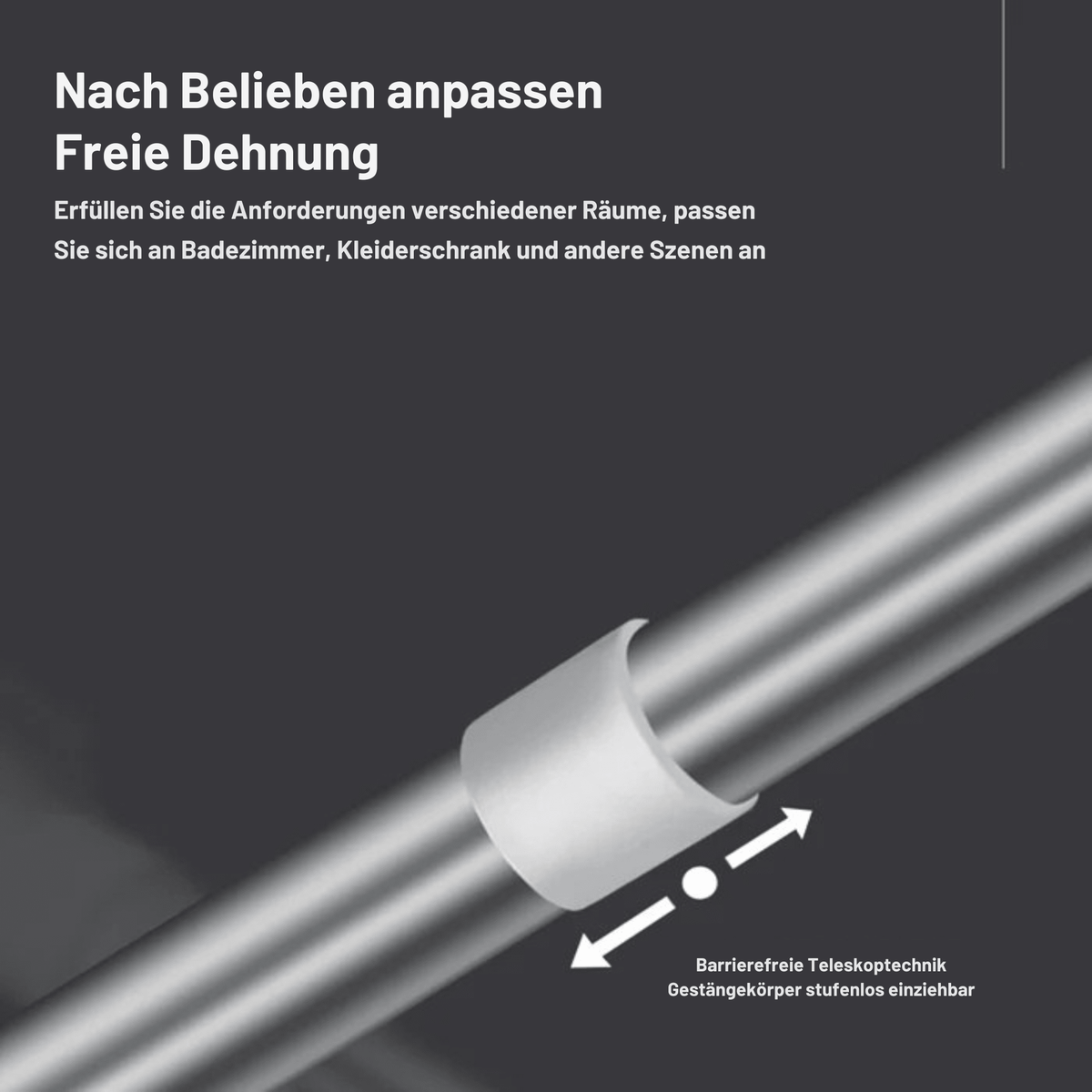 SchnellMontage™ Einstellbare Stange ohne Bohrer - Sopheria