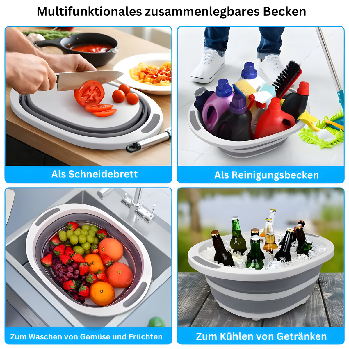 SchnittSchale™ / Tragbarer Multifunktionaler Faltkorb - Sopheria