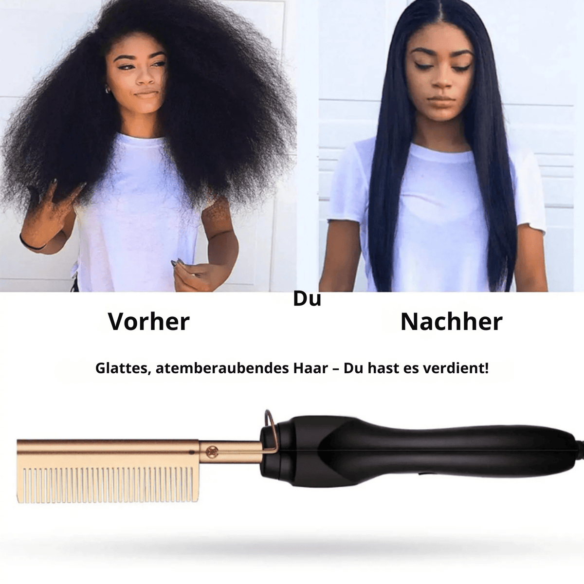 SeidenStrahl™ / Elektrischer Titan Haarglätter Kamm - Sopheria