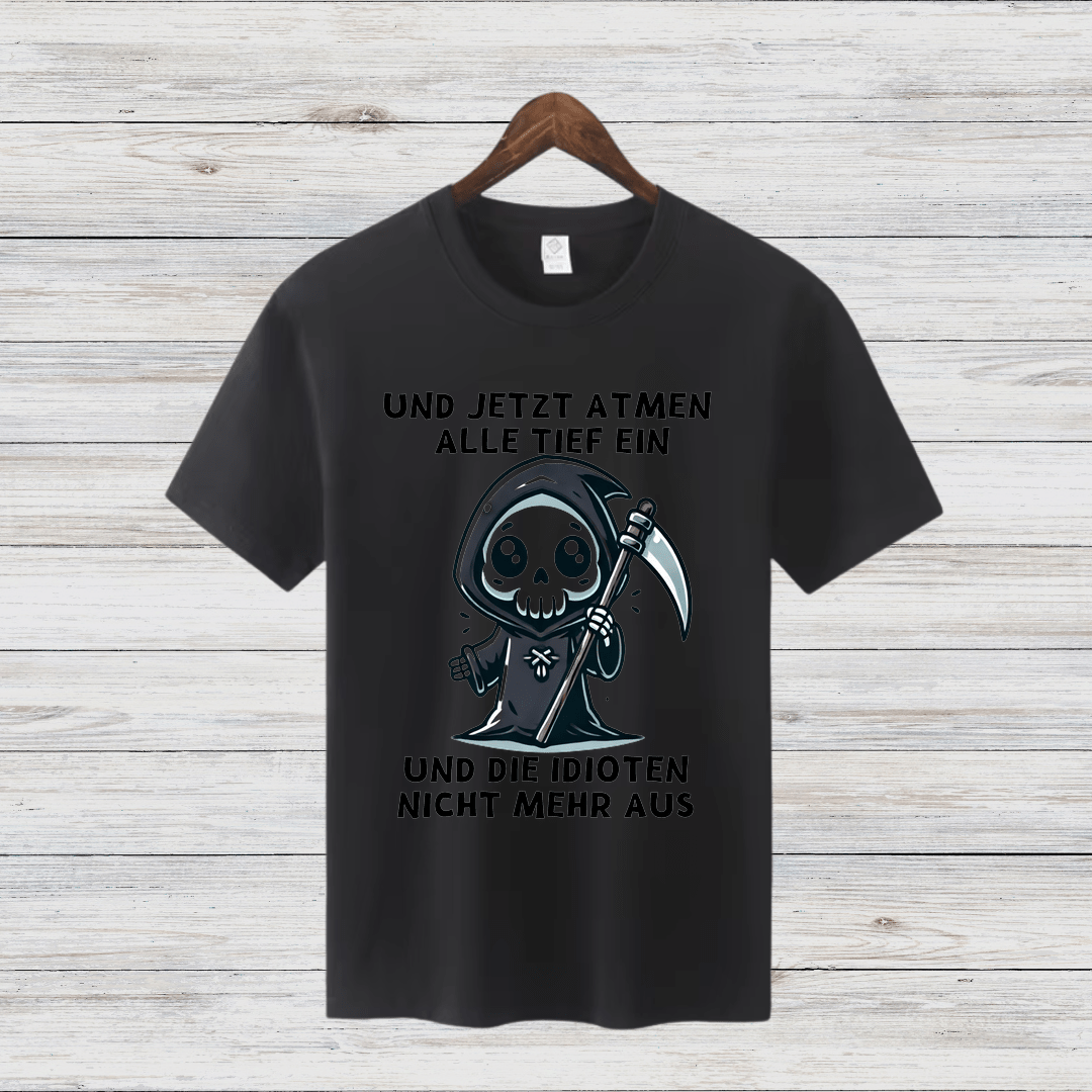Sensenmann Shirt | Humorvolles Statement | Lustiges Winterdesign | Damen T-Shirt für kalte Tage - Sopheria