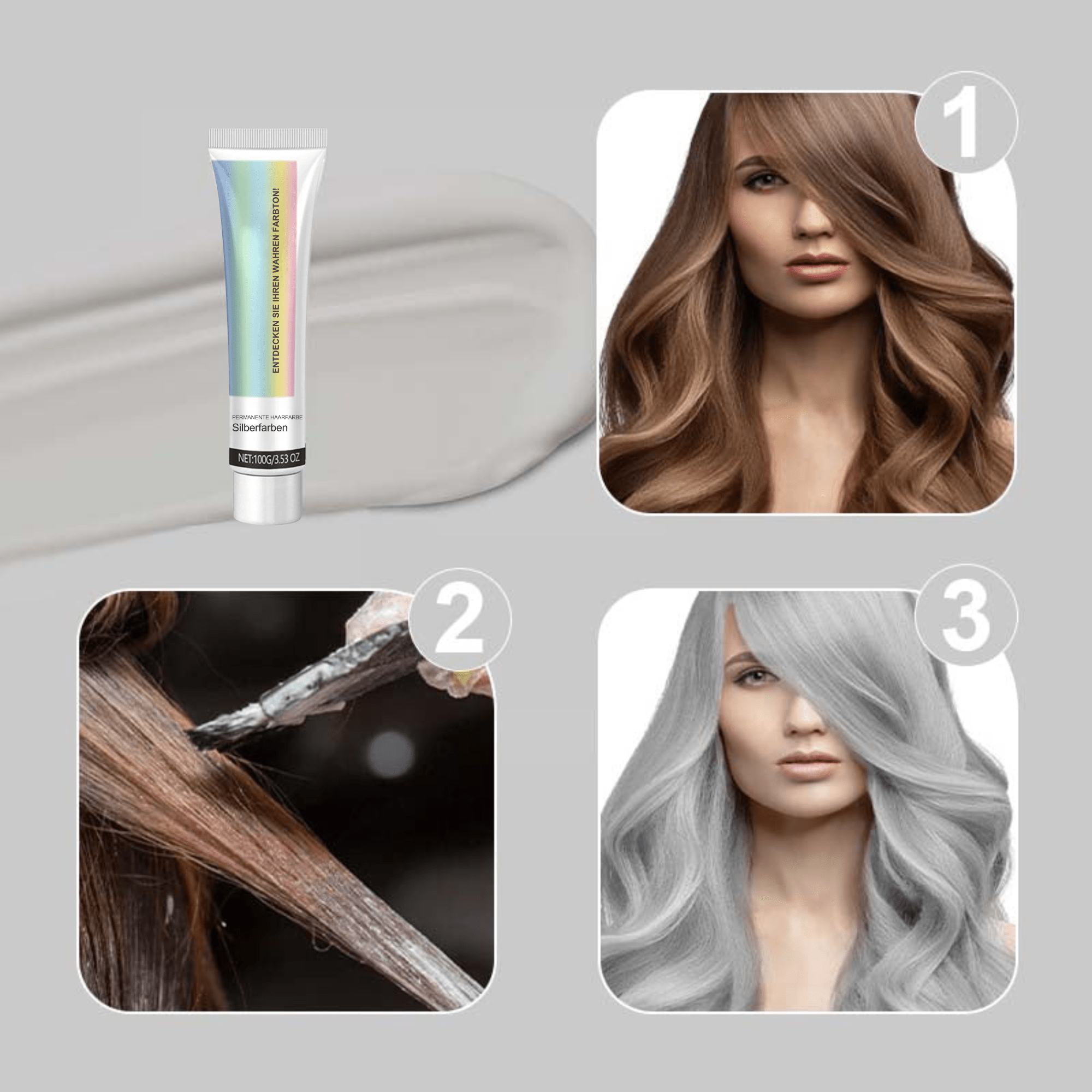 SilberSeide™ / Verwandle Haare In Ein Strahlendes, Gesundes Silber! (1+1 GRATIS) - Sopheria