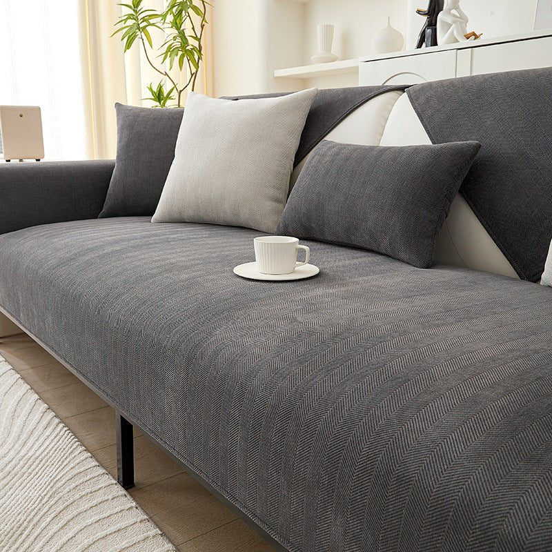 SofaSchild™ / Luxuriöser Chenille-Herringbone-Sofaschoner - Sopheria
