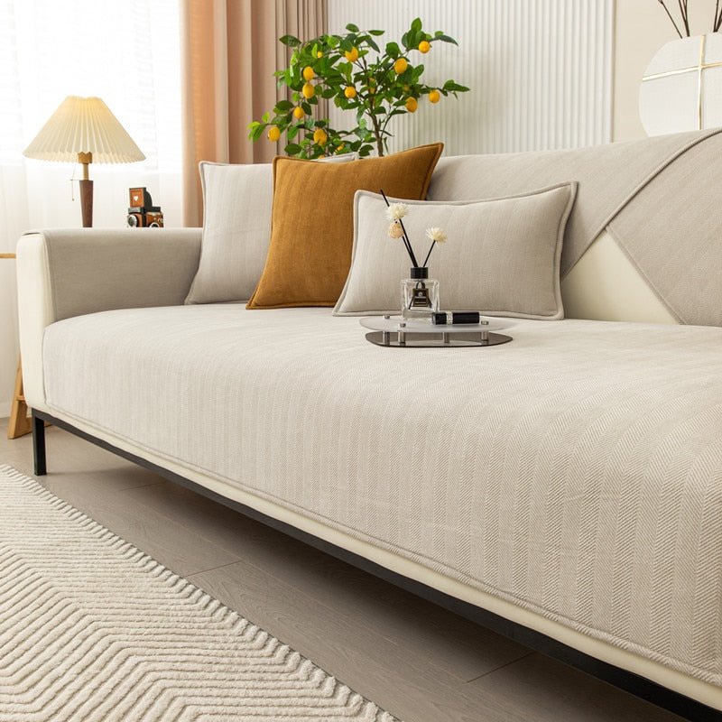 SofaSchild™ / Luxuriöser Chenille-Herringbone-Sofaschoner - Sopheria