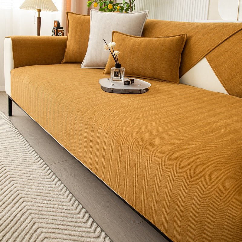 SofaSchild™ / Luxuriöser Chenille-Herringbone-Sofaschoner - Sopheria