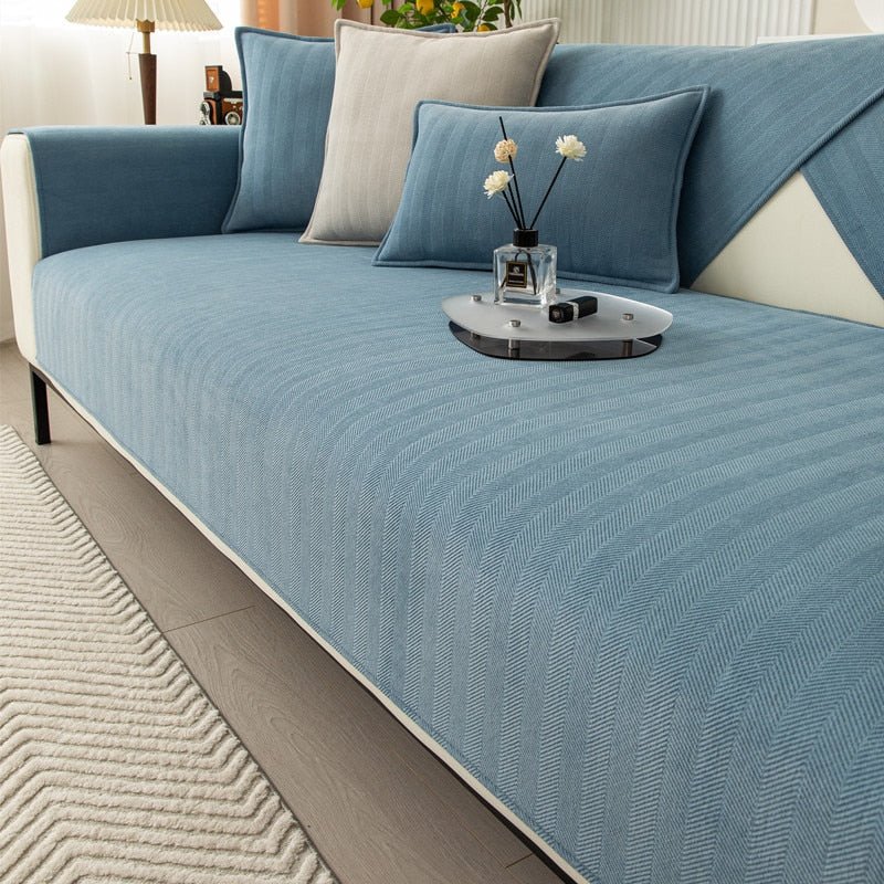 SofaSchild™ / Luxuriöser Chenille-Herringbone-Sofaschoner - Sopheria