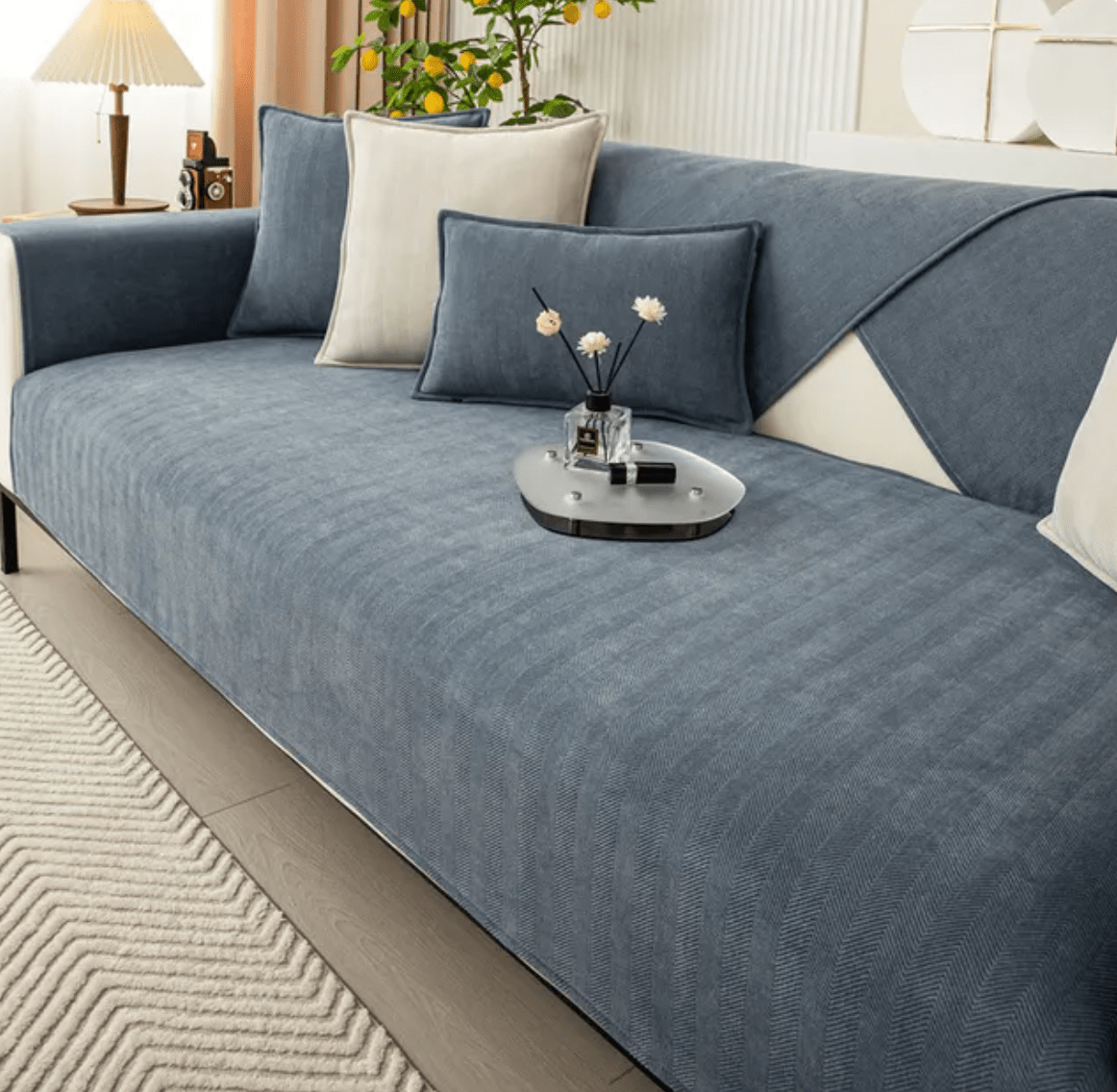 SofaSchild™ / Luxuriöser Chenille-Herringbone-Sofaschoner - Sopheria