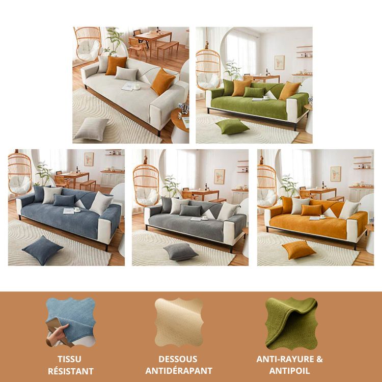 SofaSchild™ / Luxuriöser Chenille-Herringbone-Sofaschoner - Sopheria