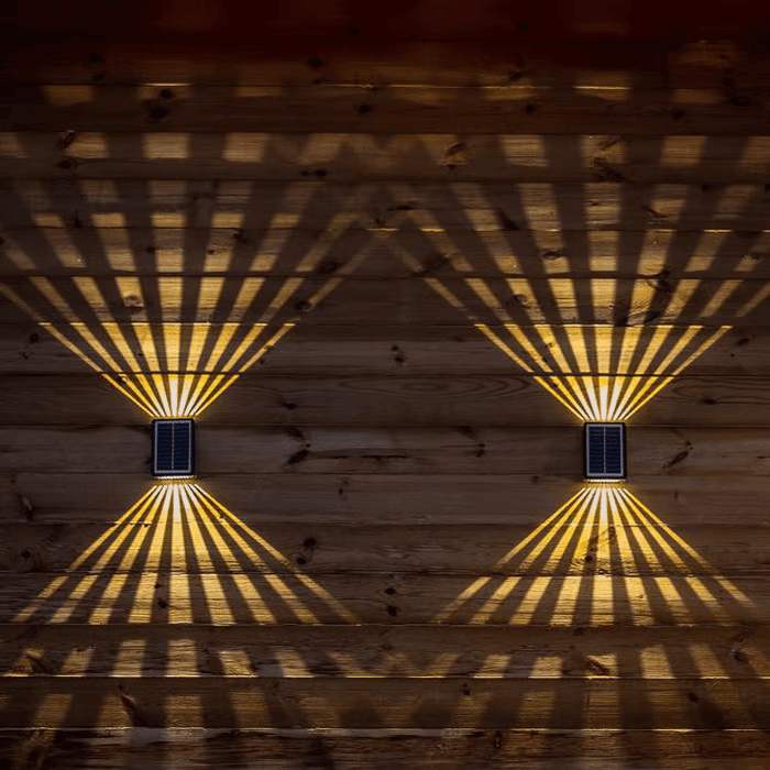 SolarStrahl™ / 4 LED-Solar-Wandleuchten für den Außenbereich - Sopheria