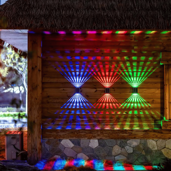 SolarStrahl™ / 4 LED-Solar-Wandleuchten für den Außenbereich - Sopheria