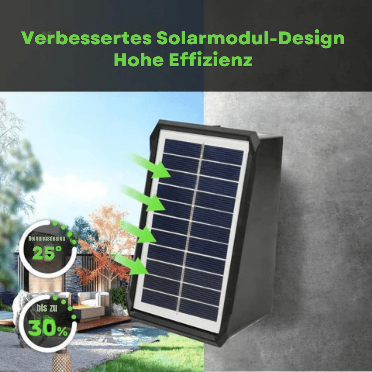 SolarStrahl™ / 4 LED-Solar-Wandleuchten für den Außenbereich - Sopheria