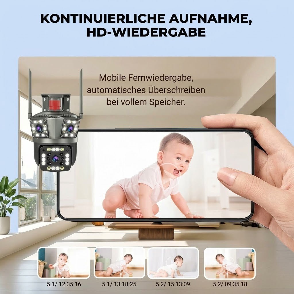 Solvanta - 360° kabellose Solar-Überwachungskamera für den Außenbereich - Sopheria