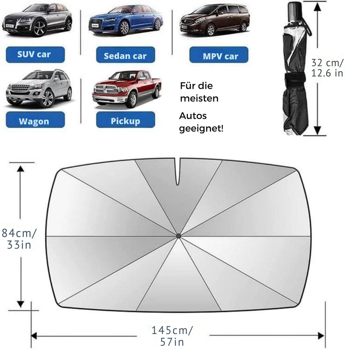 SonnenSchild™ / Nie wieder ein heißes Auto! - Sopheria