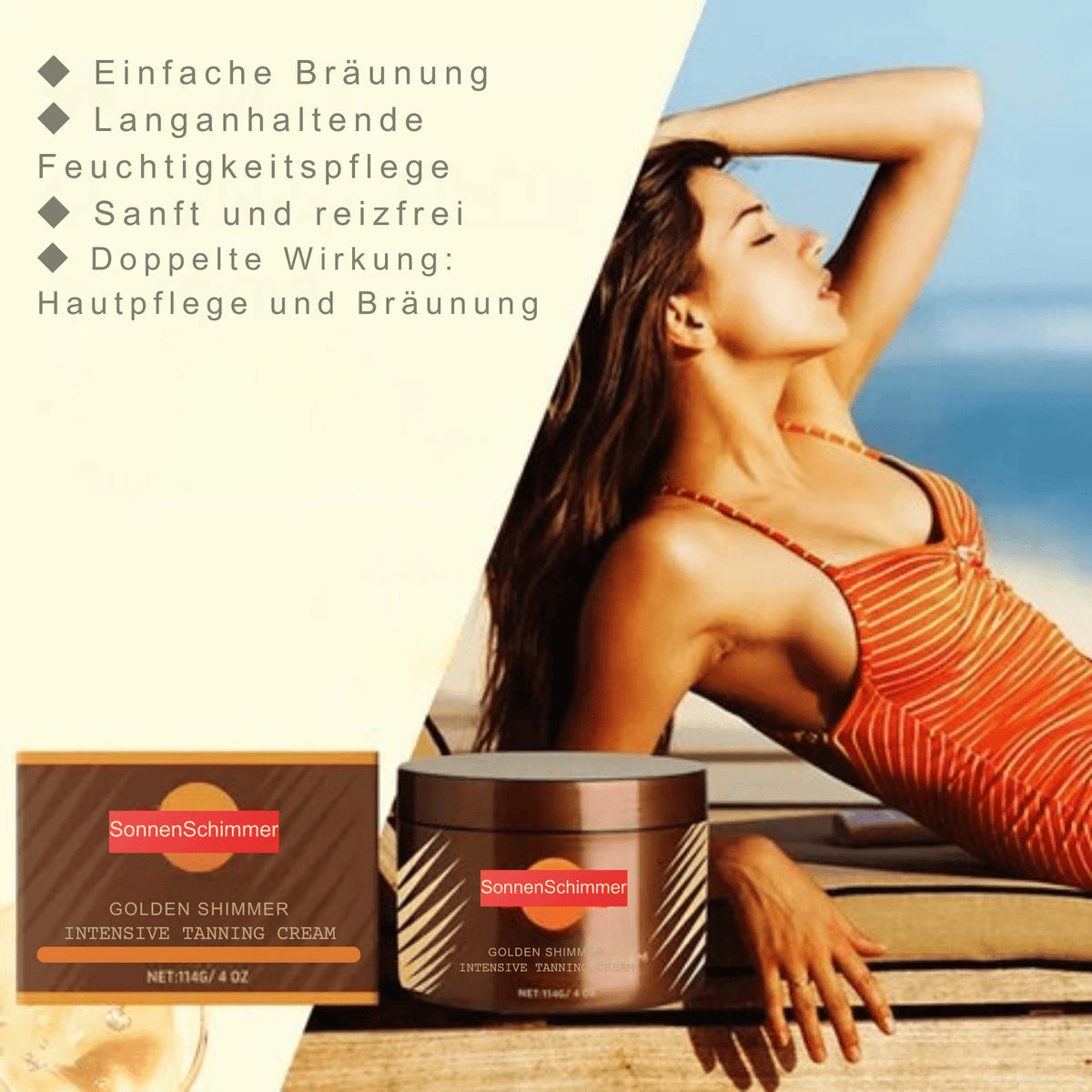 SonnenSchimmer™ / Gold Shimmer Selbstbräunungsbeschleuniger-Gel - Sopheria