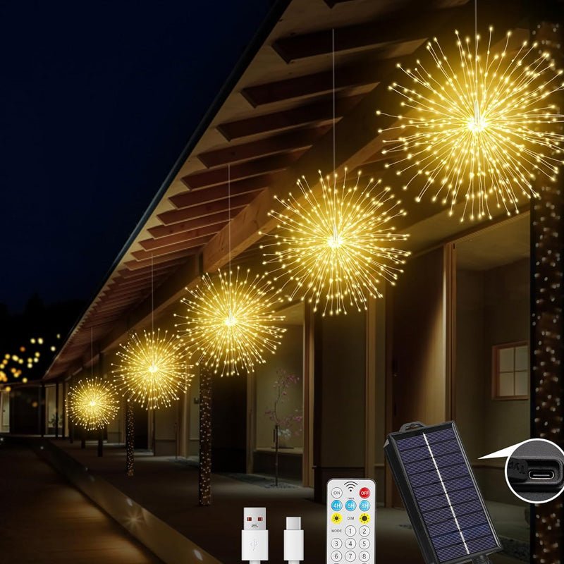 Sparklora - Solarbetriebene hängende Feuerwerkslichter - Sopheria