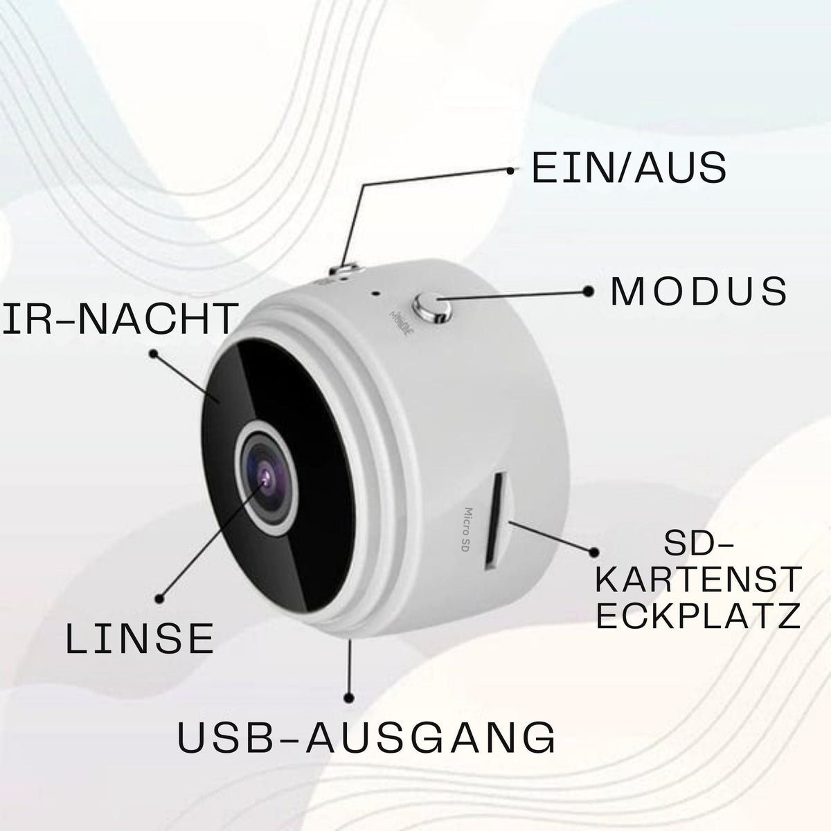 SpionSicht™ / Full HD Wifi Mini Kamera - Sopheria