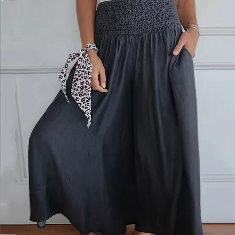 Nel™ / Trendige Weitbeinige Hochtaillierte Hose