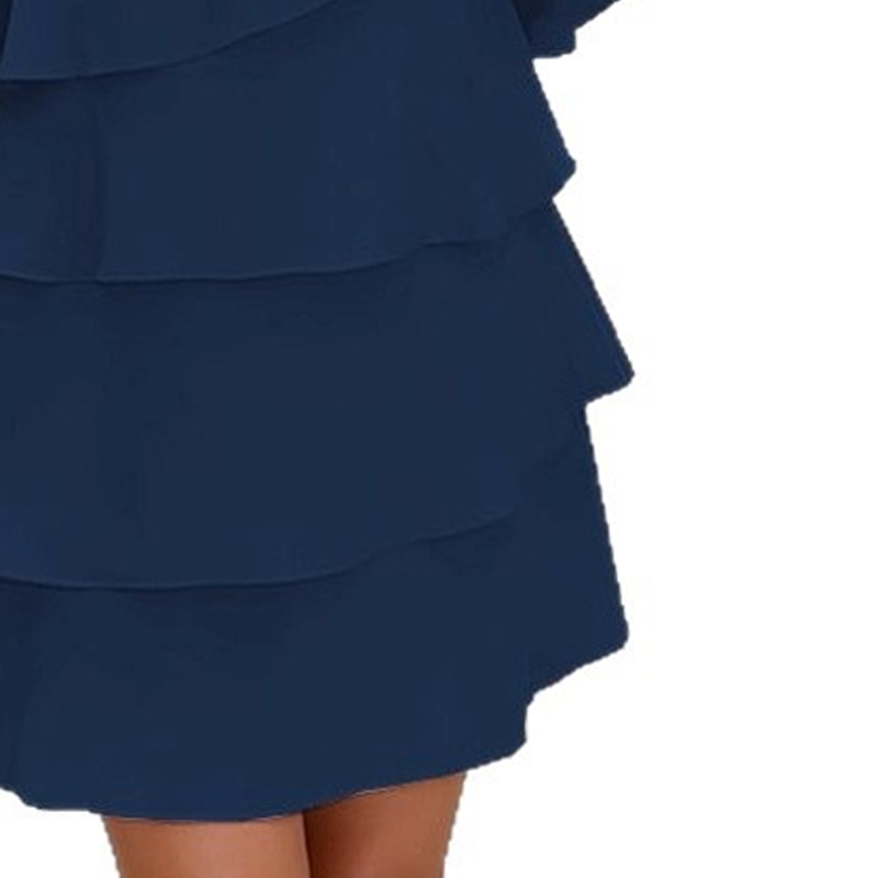 Lunara - Elegantes Rüschenkleid mit Volants & eckigem Ausschnitt [50% RABATT]
