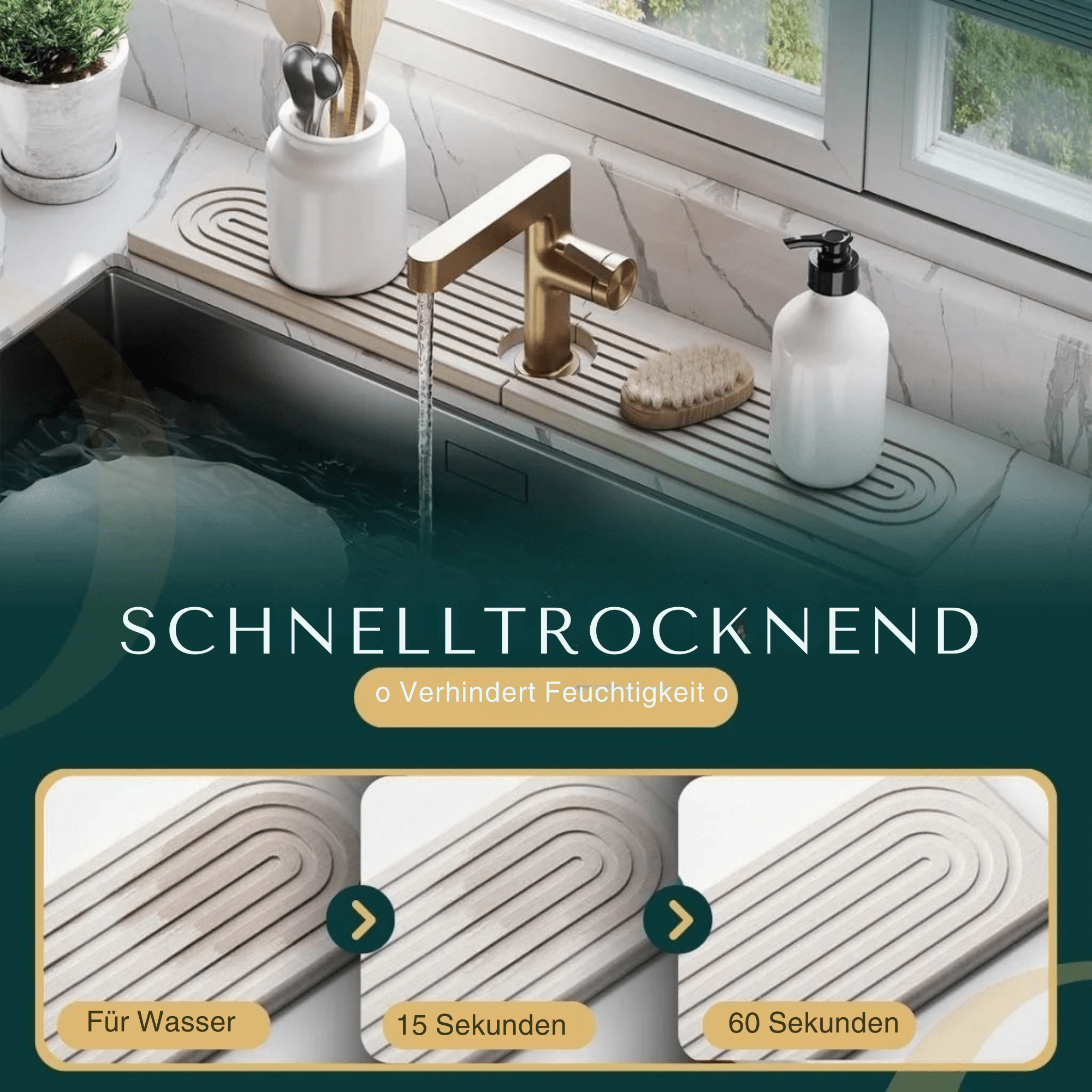 SpülStein™ / Die Spülbeckenmatte, die Wasser trinkt - Sopheria