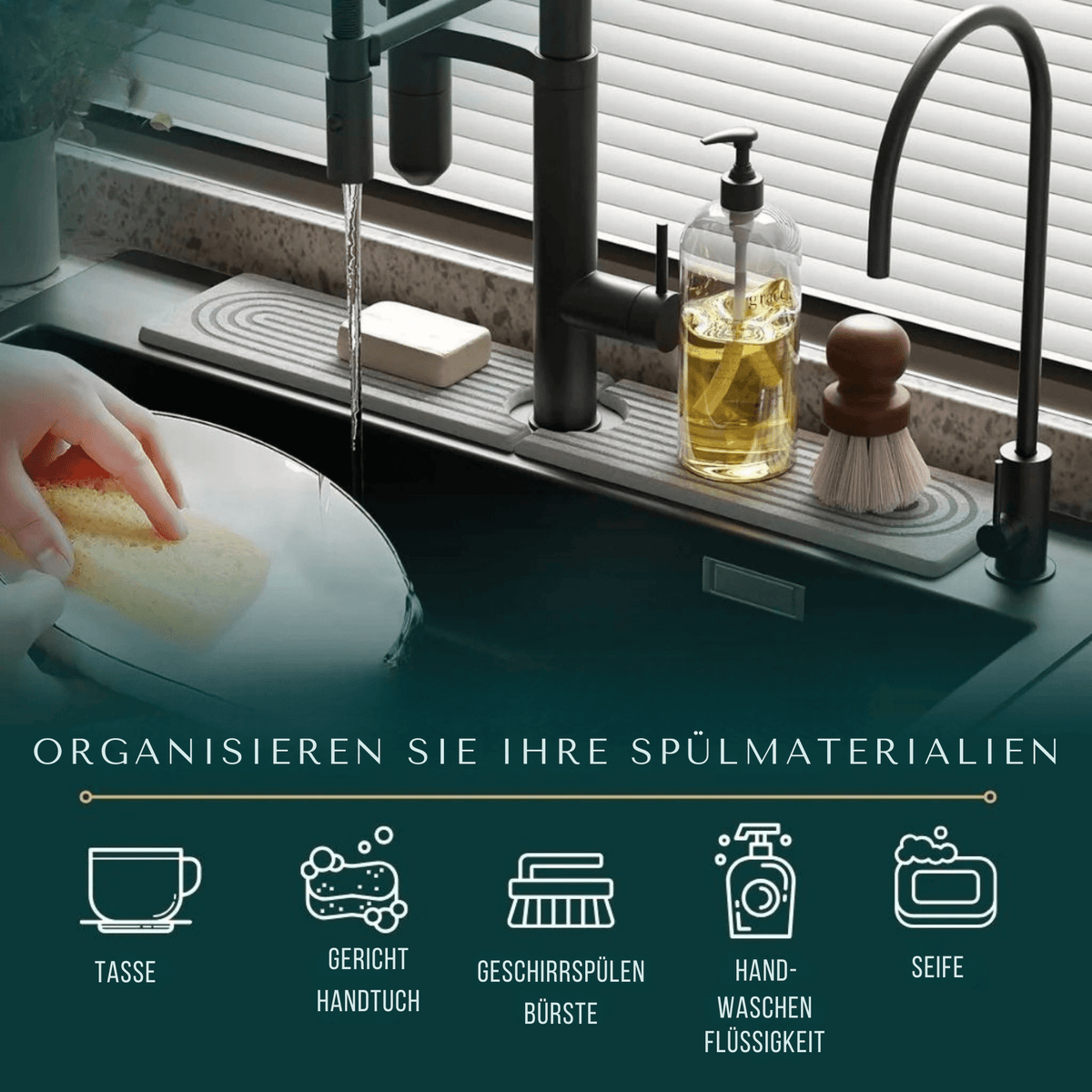SpülStein™ / Die Spülbeckenmatte, die Wasser trinkt - Sopheria
