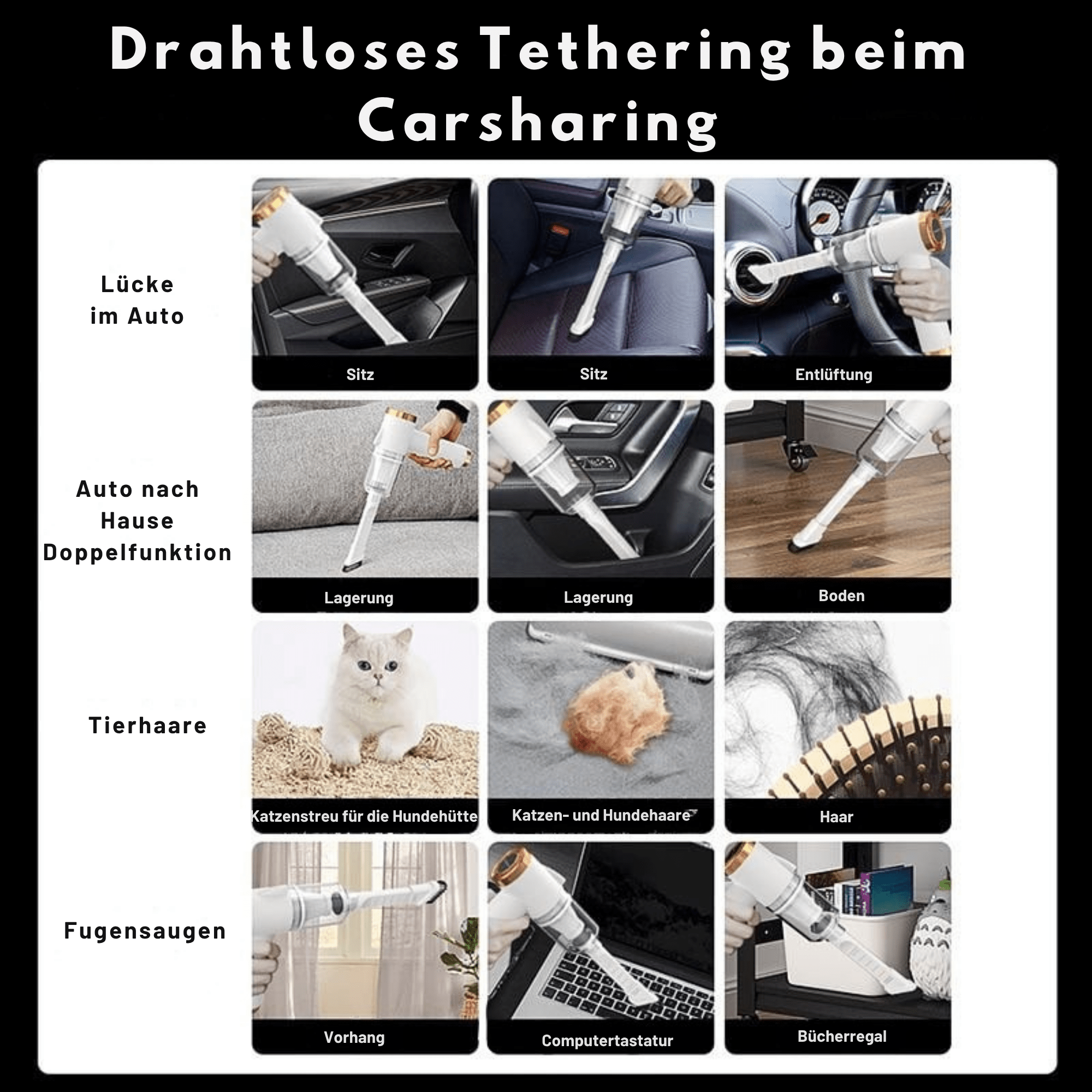 StaubStar™ / Kabelloser Handstaubsauger fürs Auto - Sopheria