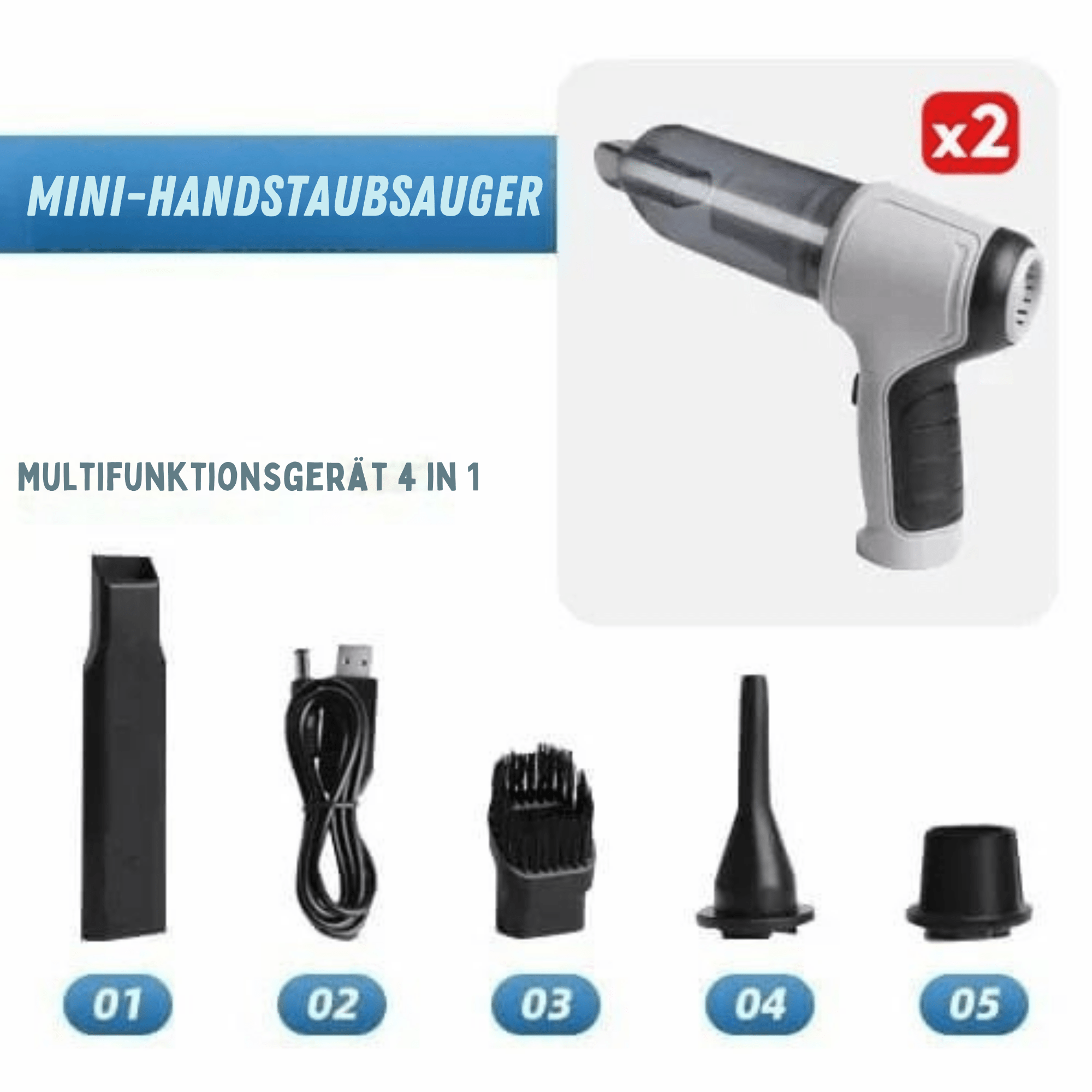 StaubStar™ / Kabelloser Handstaubsauger fürs Auto - Sopheria