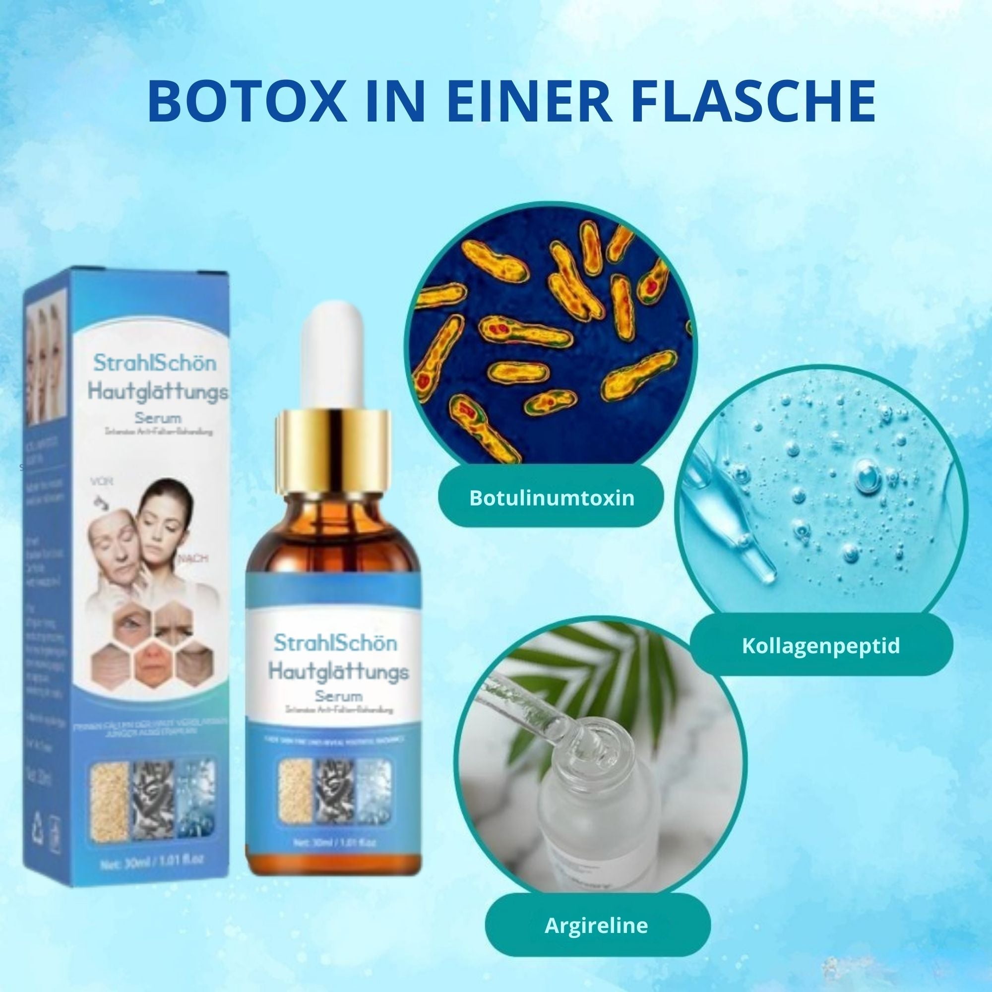 StrahlSchön™ / Hautglättungs-Serum (1 + 1 GRATIS) - Sopheria