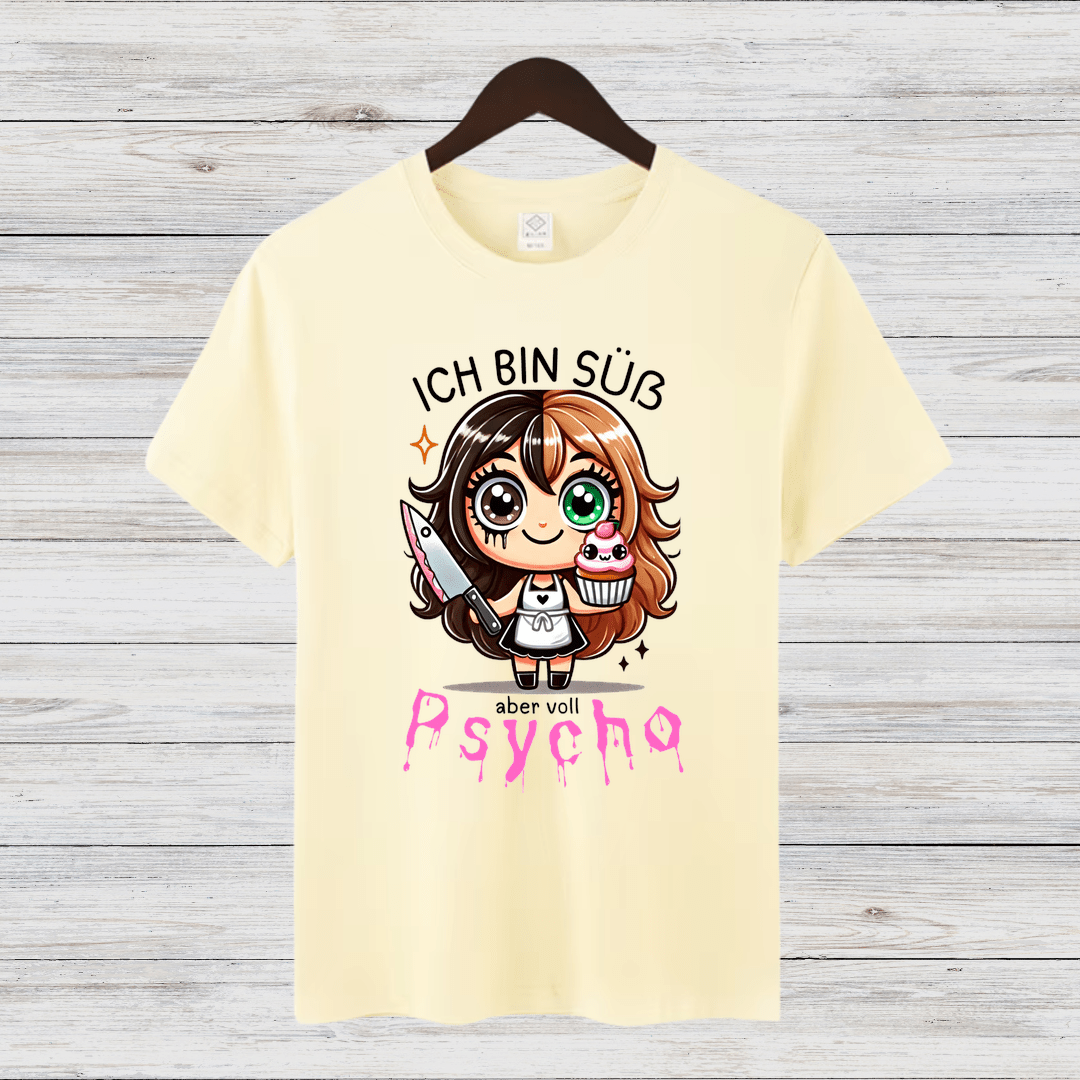 Süß und Psycho | Lustiges Statement Shirt | Humorvolles Design für Frauen | Geschenkidee für Wintertage - Sopheria