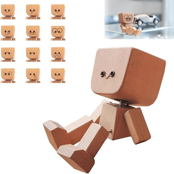 TanzTimber™ / Schaukelfigur aus Holz mit 12 magnetischen Emotionen - Sopheria