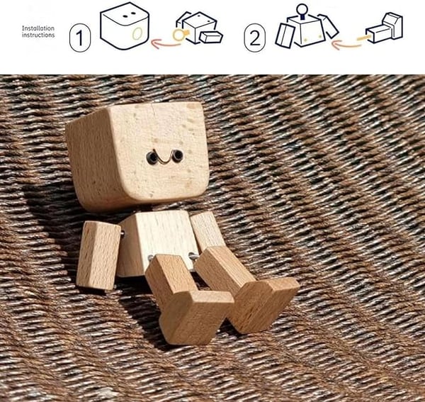TanzTimber™ / Schaukelfigur aus Holz mit 12 magnetischen Emotionen - Sopheria