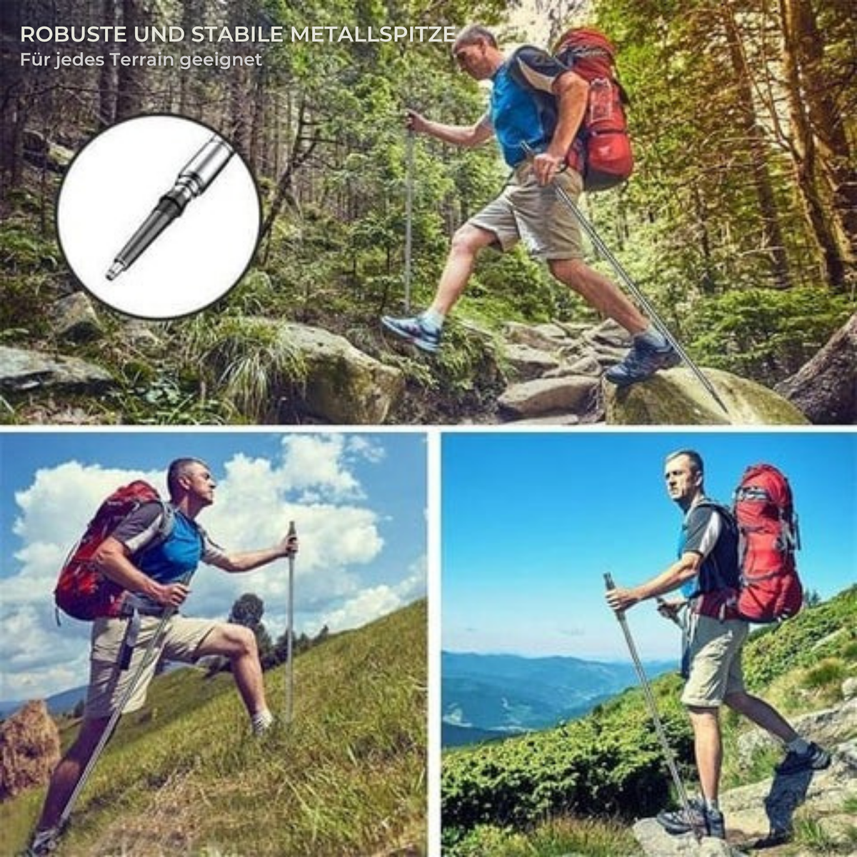 TrailKraft – Survival Wanderstock mit Werkzeug - Sopheria