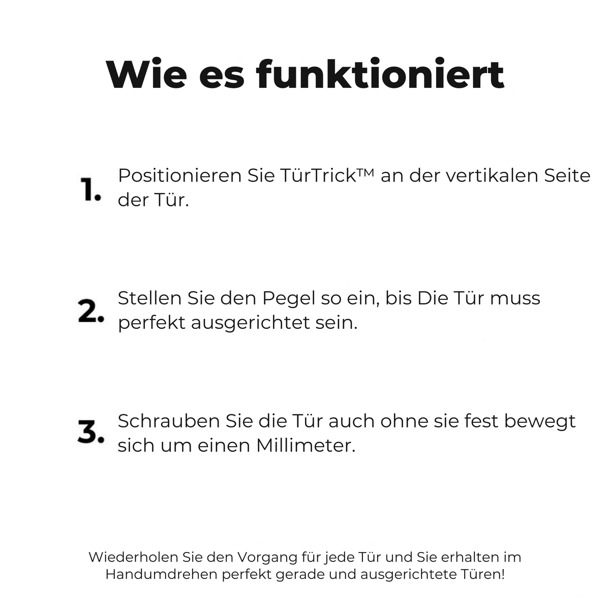 TürTrick™ / Richten Sie Ihre Schranktüren schnell und fehlerfrei aus. - Sopheria