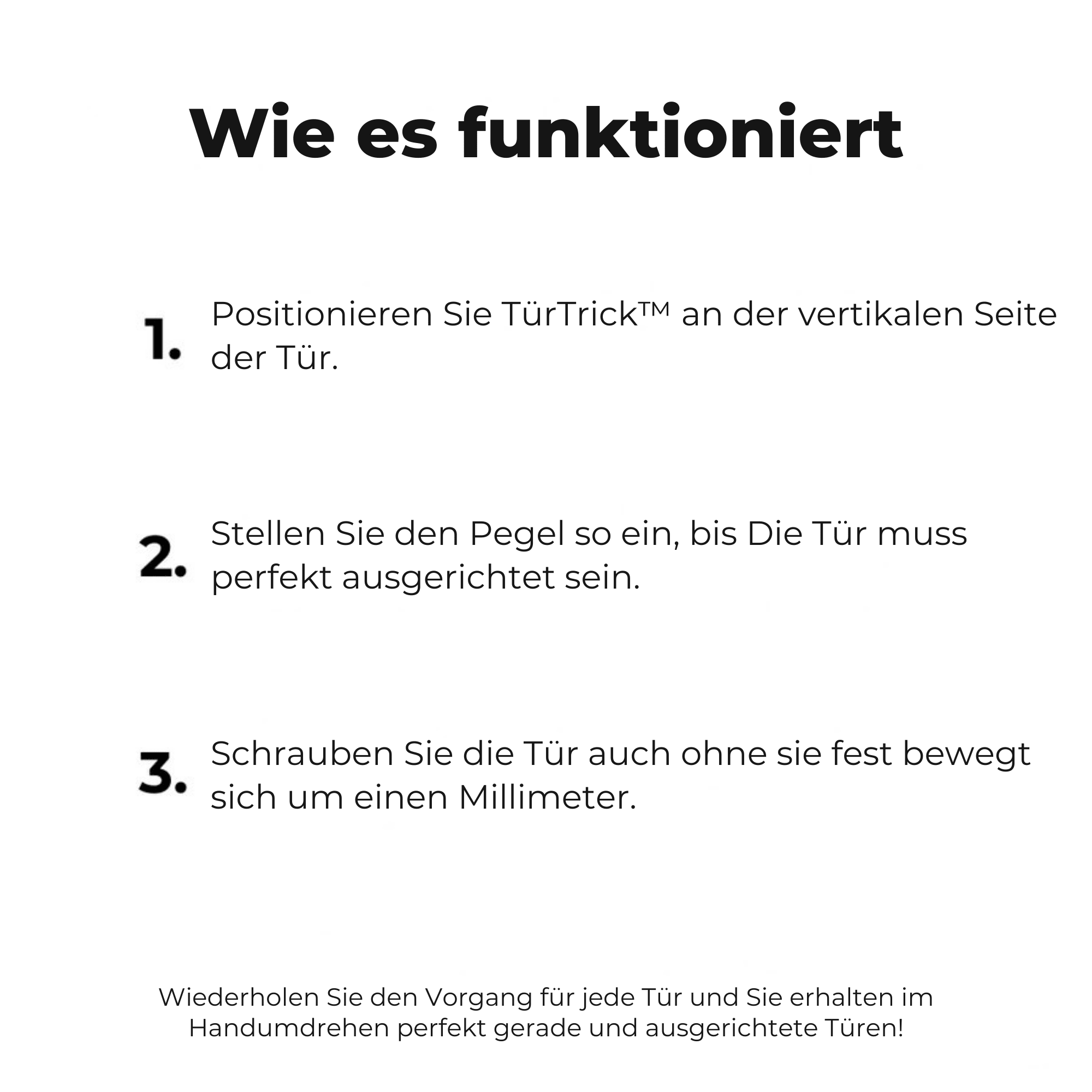 TürTrick™ / Richten Sie Ihre Schranktüren schnell und fehlerfrei aus. - Sopheria