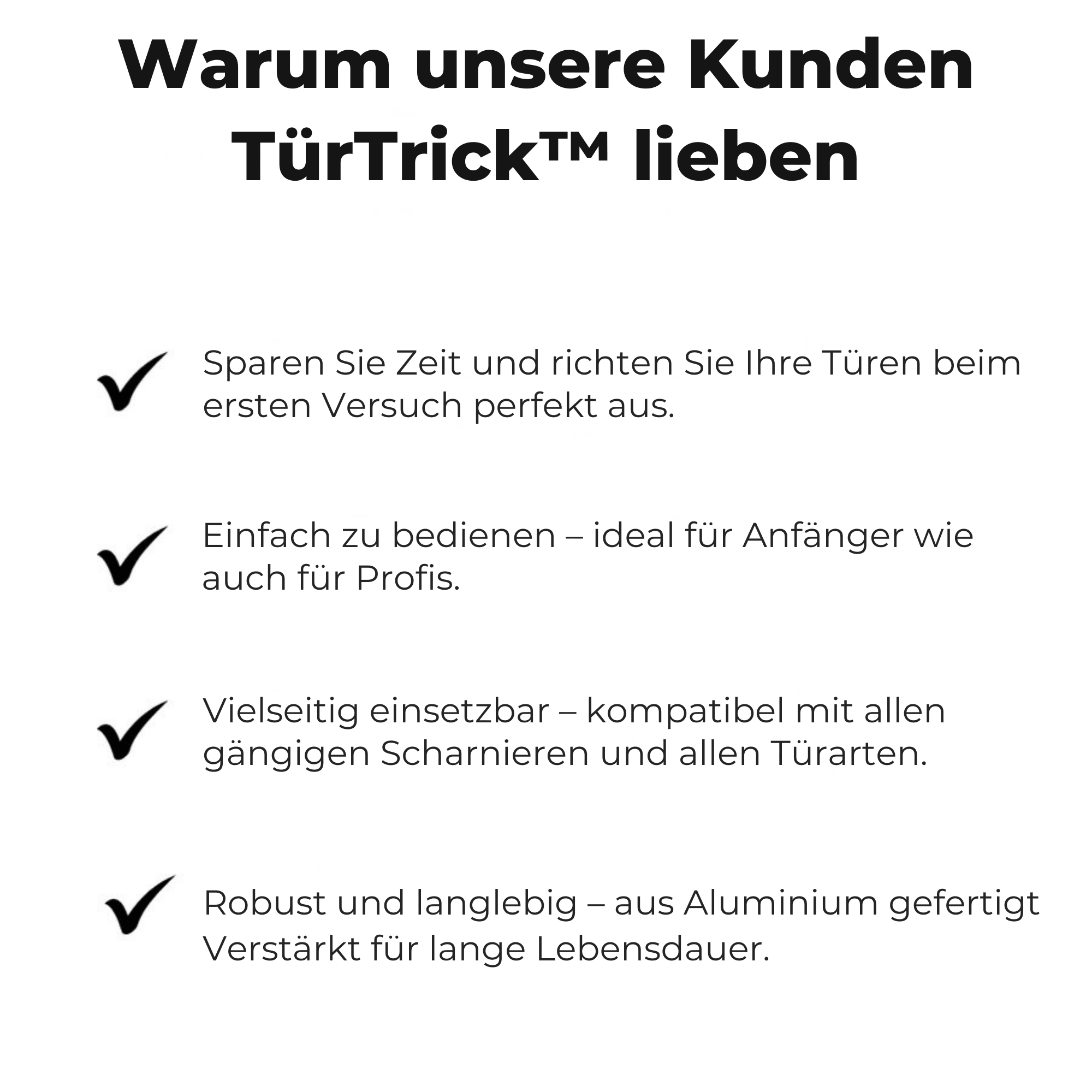 TürTrick™ / Richten Sie Ihre Schranktüren schnell und fehlerfrei aus. - Sopheria