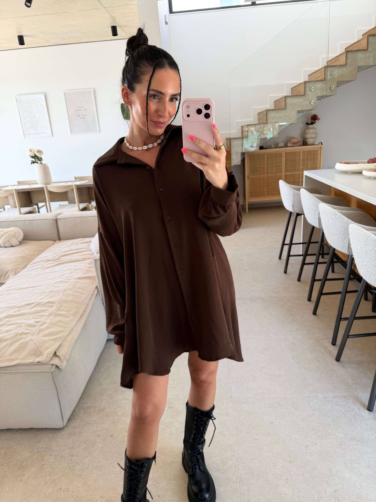 Tunikaa / Oversize Longbluse mit fließendem Komfort Schnitt - Sopheria
