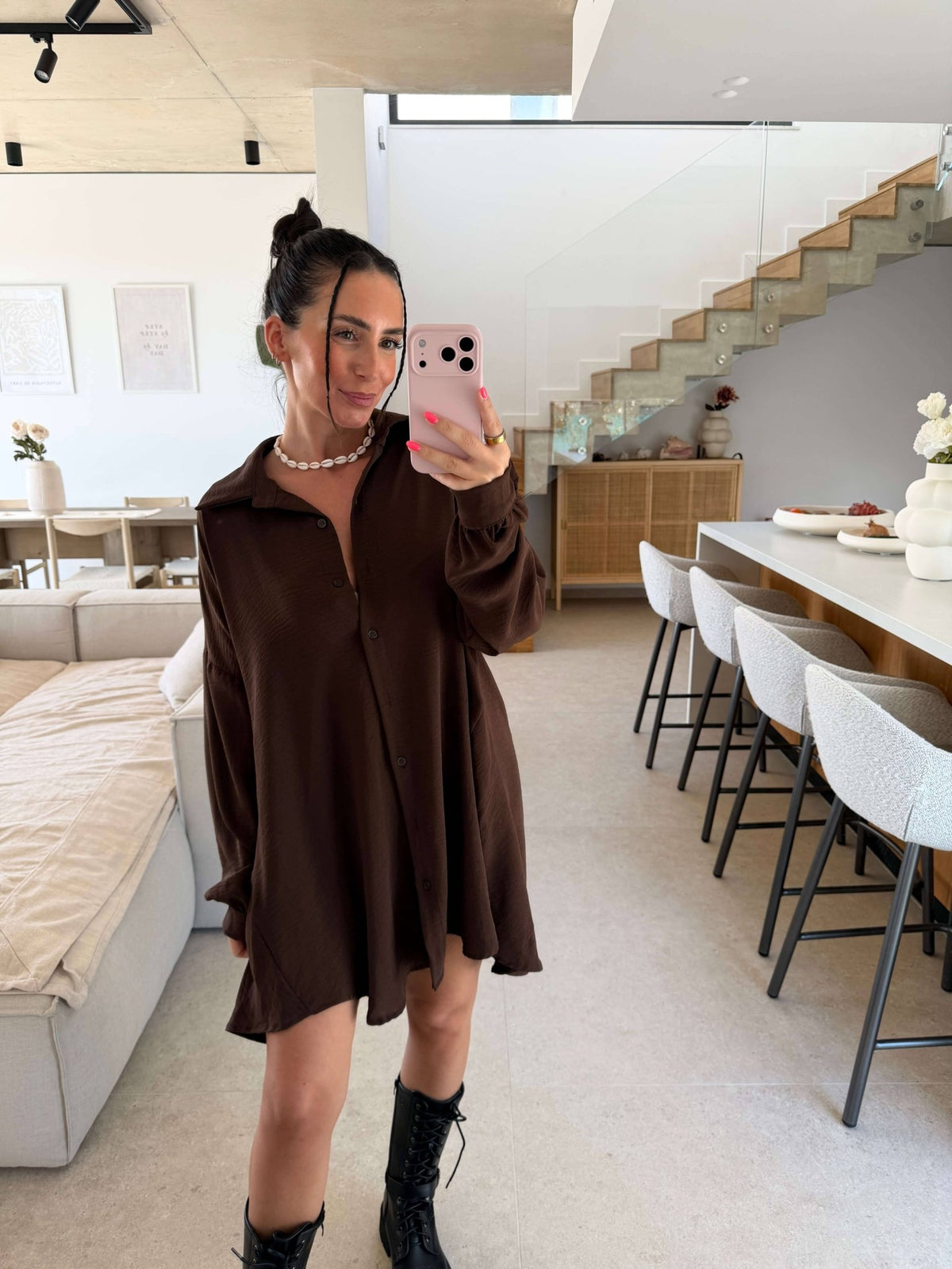 Tunikaa / Oversize Longbluse mit fließendem Komfort Schnitt - Sopheria
