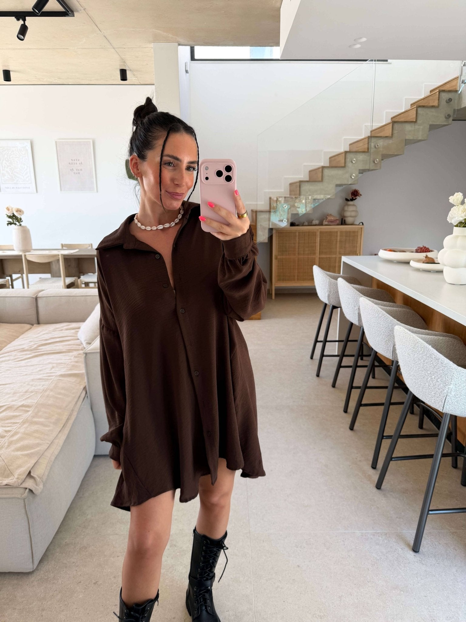 Tunikaa / Oversize Longbluse mit fließendem Komfort Schnitt - Sopheria