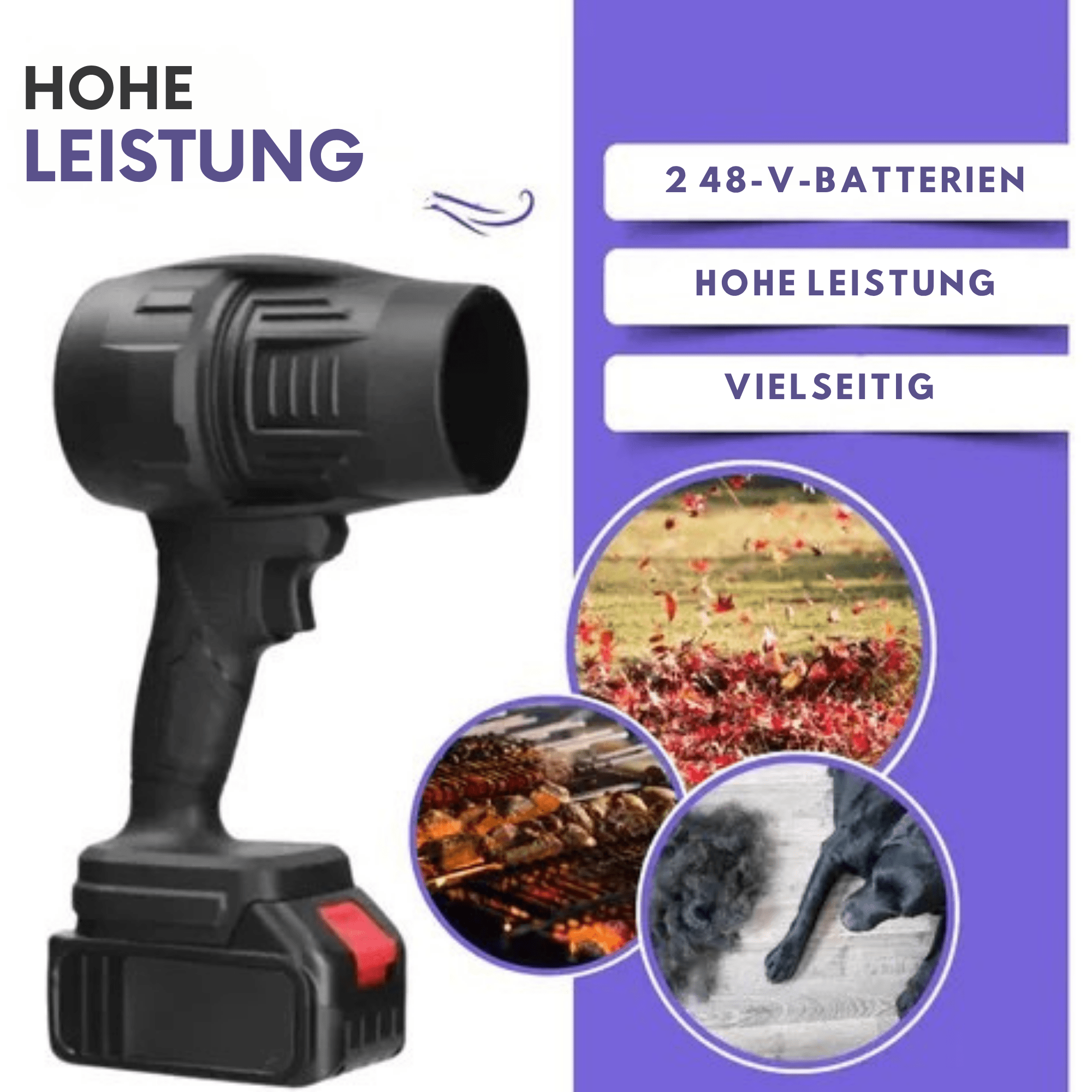 TurboTornado™ / Tragbarer Gebläse Für Schnelle Reinigung + EXTRA Batterie GRATIS - Sopheria