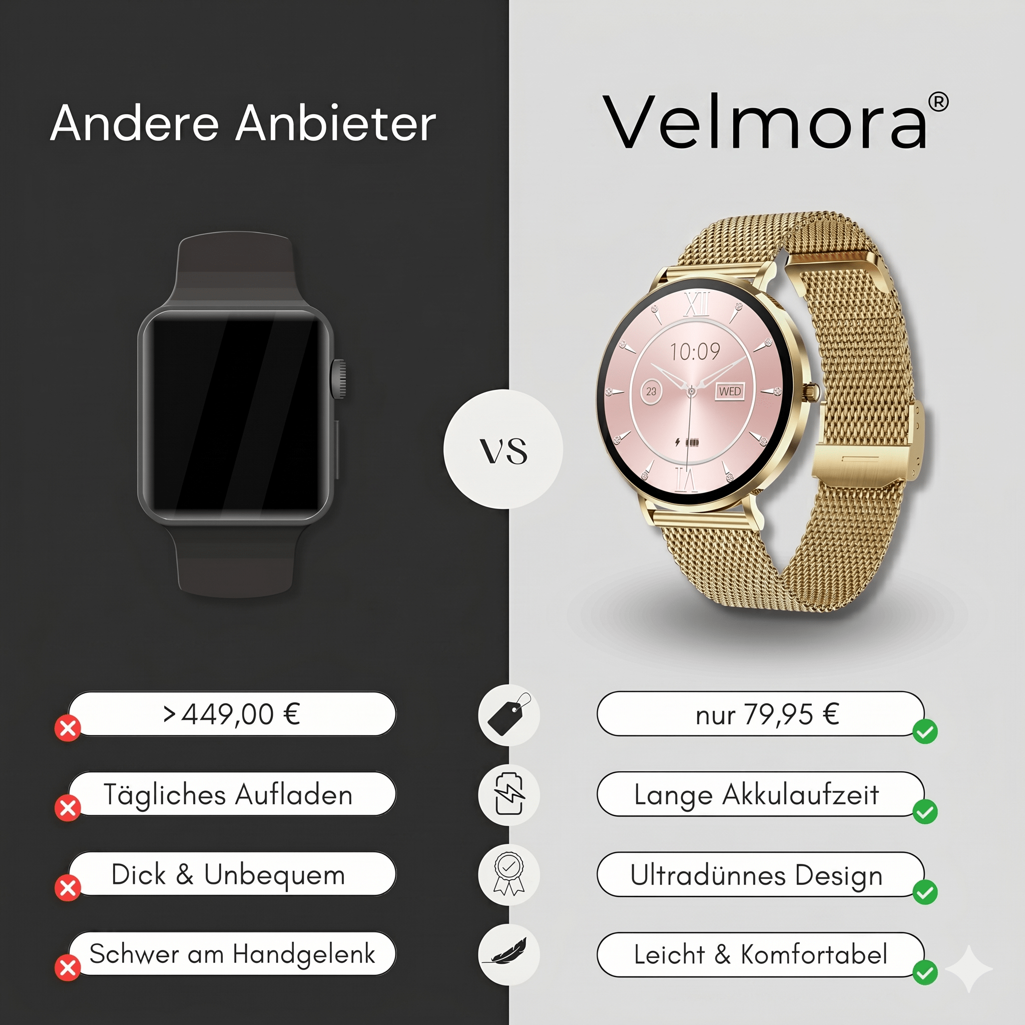 Velmora - Elegante Smartwatch mit Stil & smarten Funktionen - Sopheria