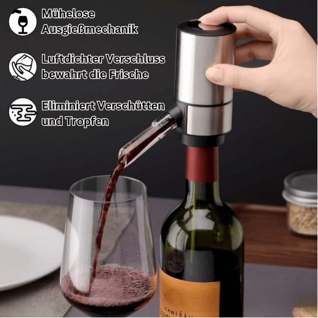 Vinoire™ – 3-in-1 Weinbelüfter, -Konservierer und -Spender - Sopheria