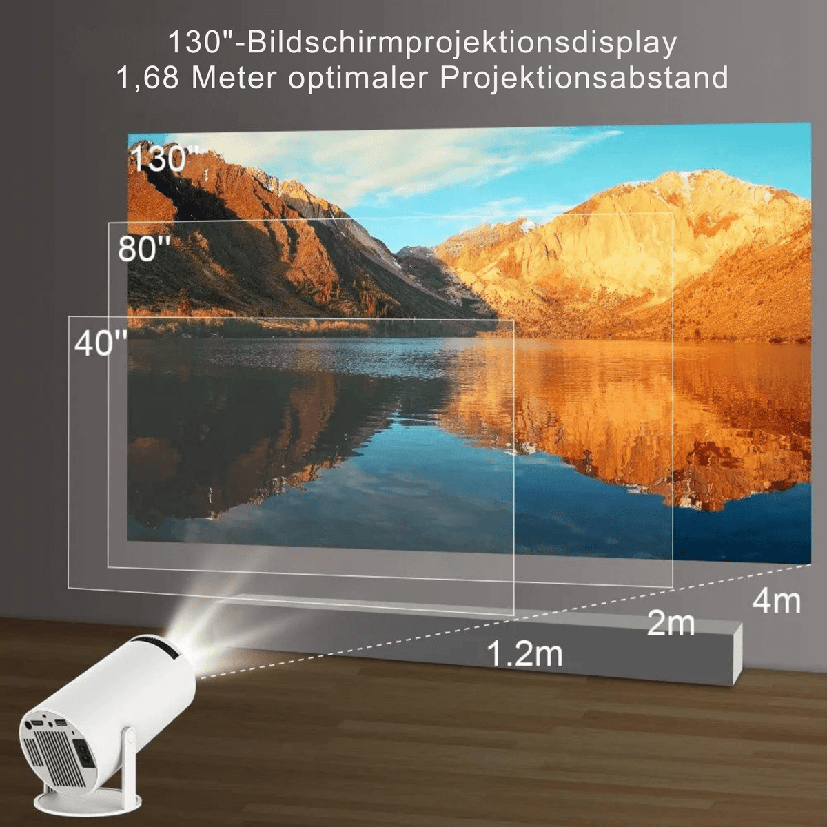 VisionVibe™ / Ein kompakter Projektor, der Ihre Wand in ein Kino verwandelt - Sopheria