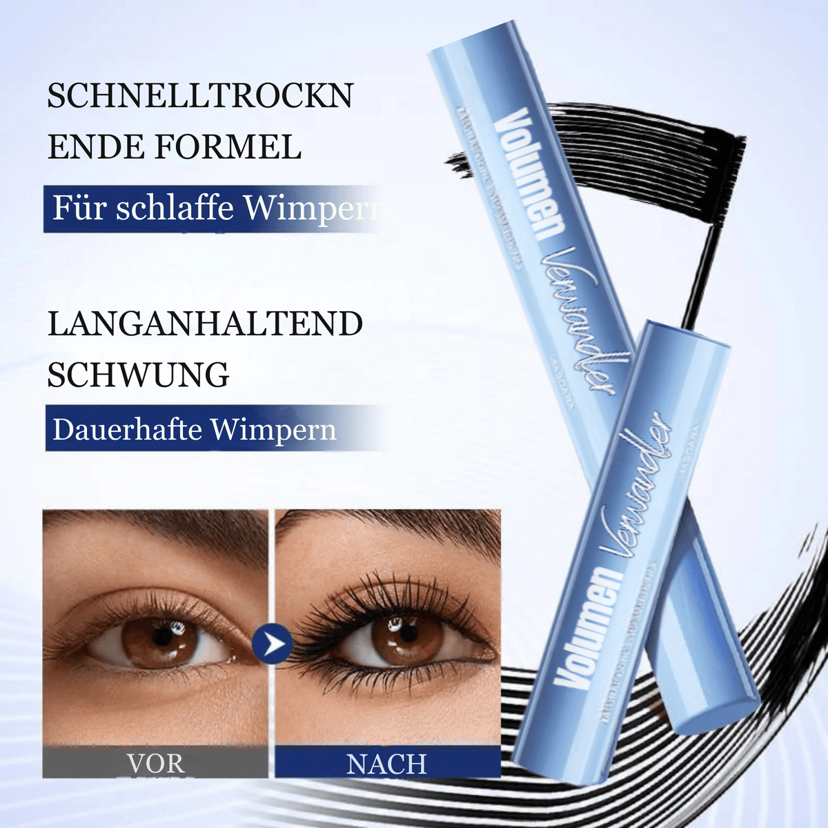 VolumenVerwandler™ / Sanfte Wimpernlifting- und Längen-Mascara für dünne Wimpern - Sopheria