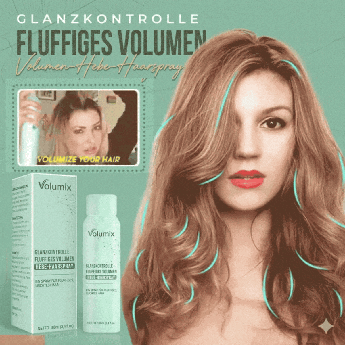 Volumix – Haar Volumen Spray mit Öl Kontrolle