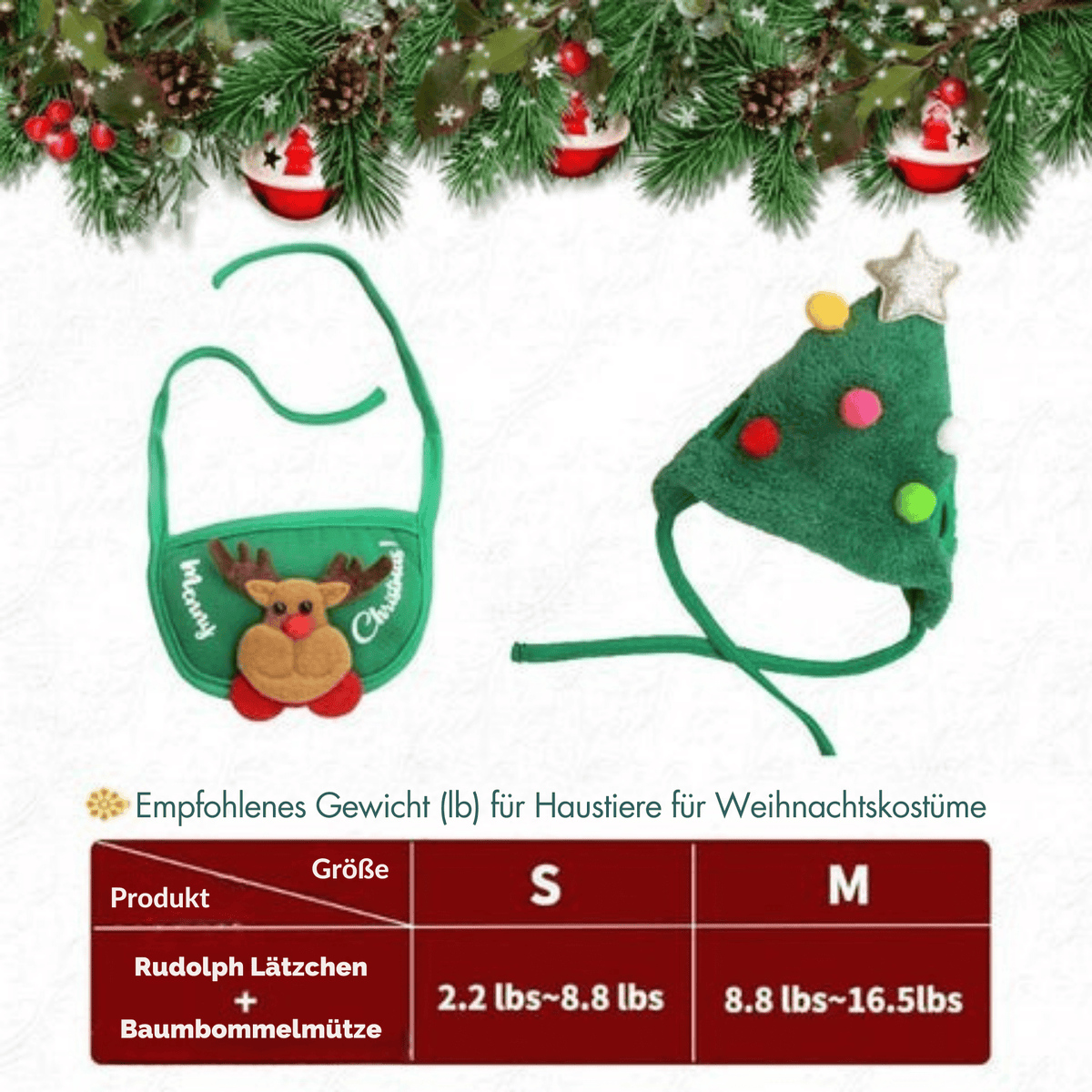 WeihnachtsWau™ / Niedliche Weihnachtsbaum-Mütze - Sopheria