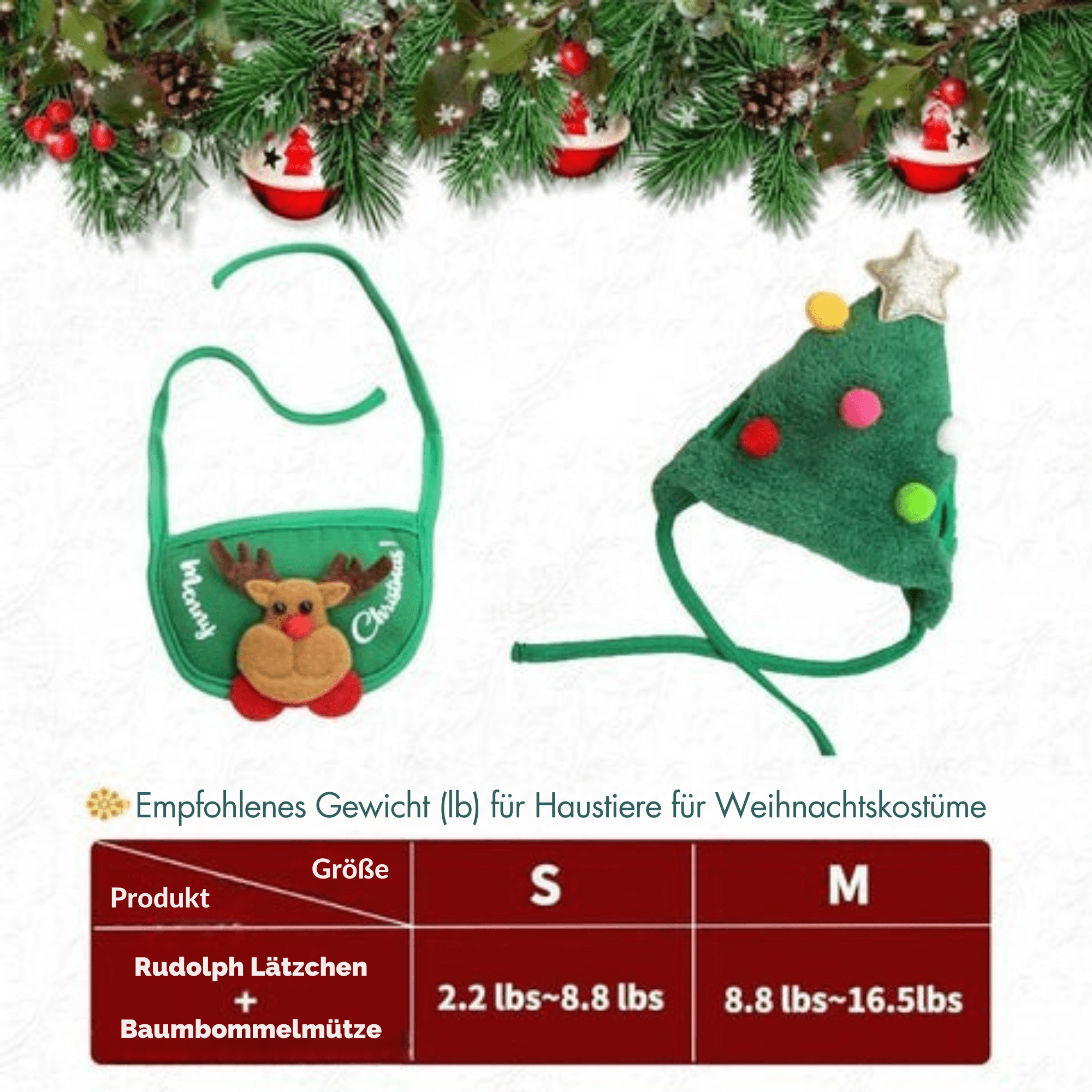WeihnachtsWau™ / Niedliche Weihnachtsbaum-Mütze - Sopheria