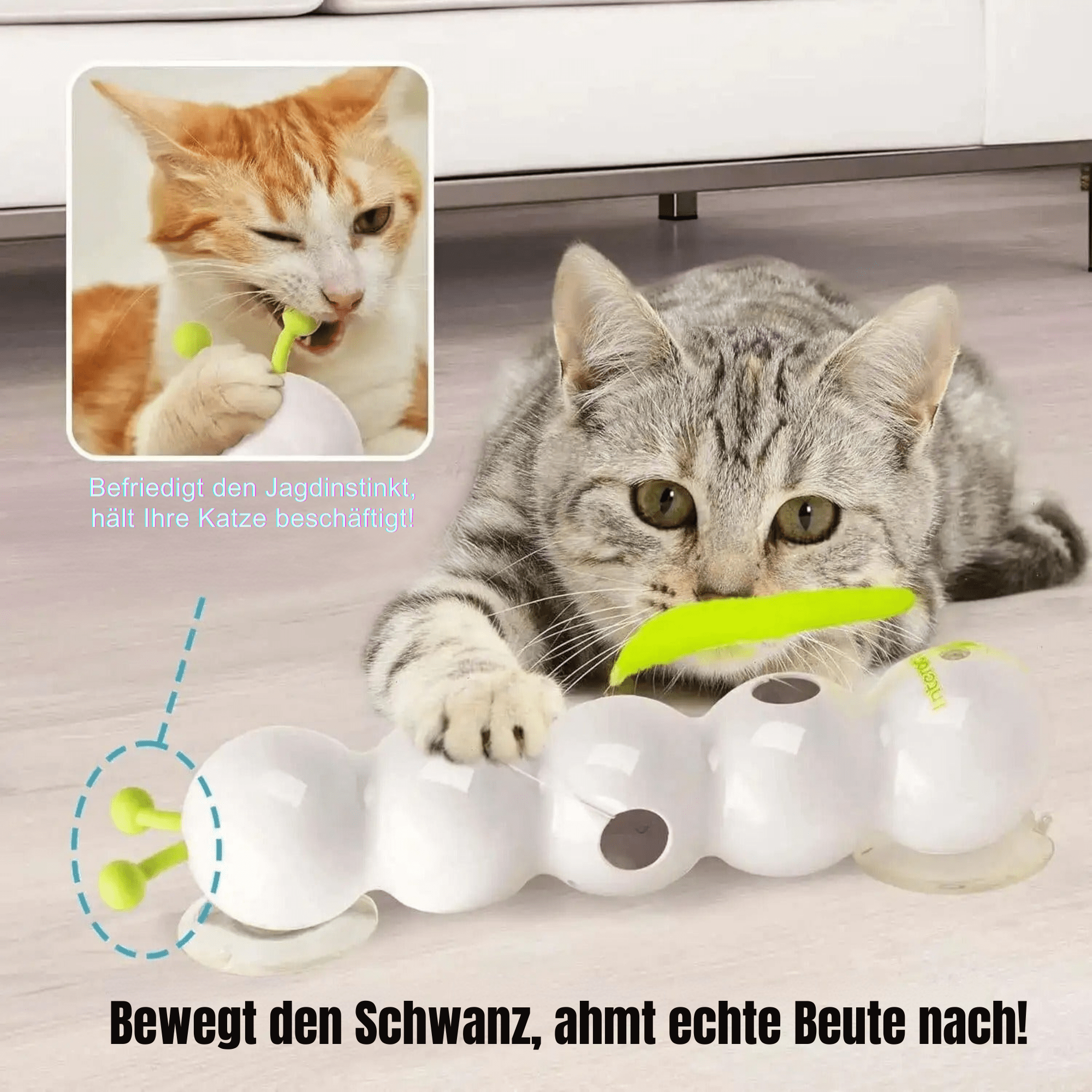 WurmWirbel™ / Interaktives Katzenspielzeug mit Wurmbewegung - Sopheria