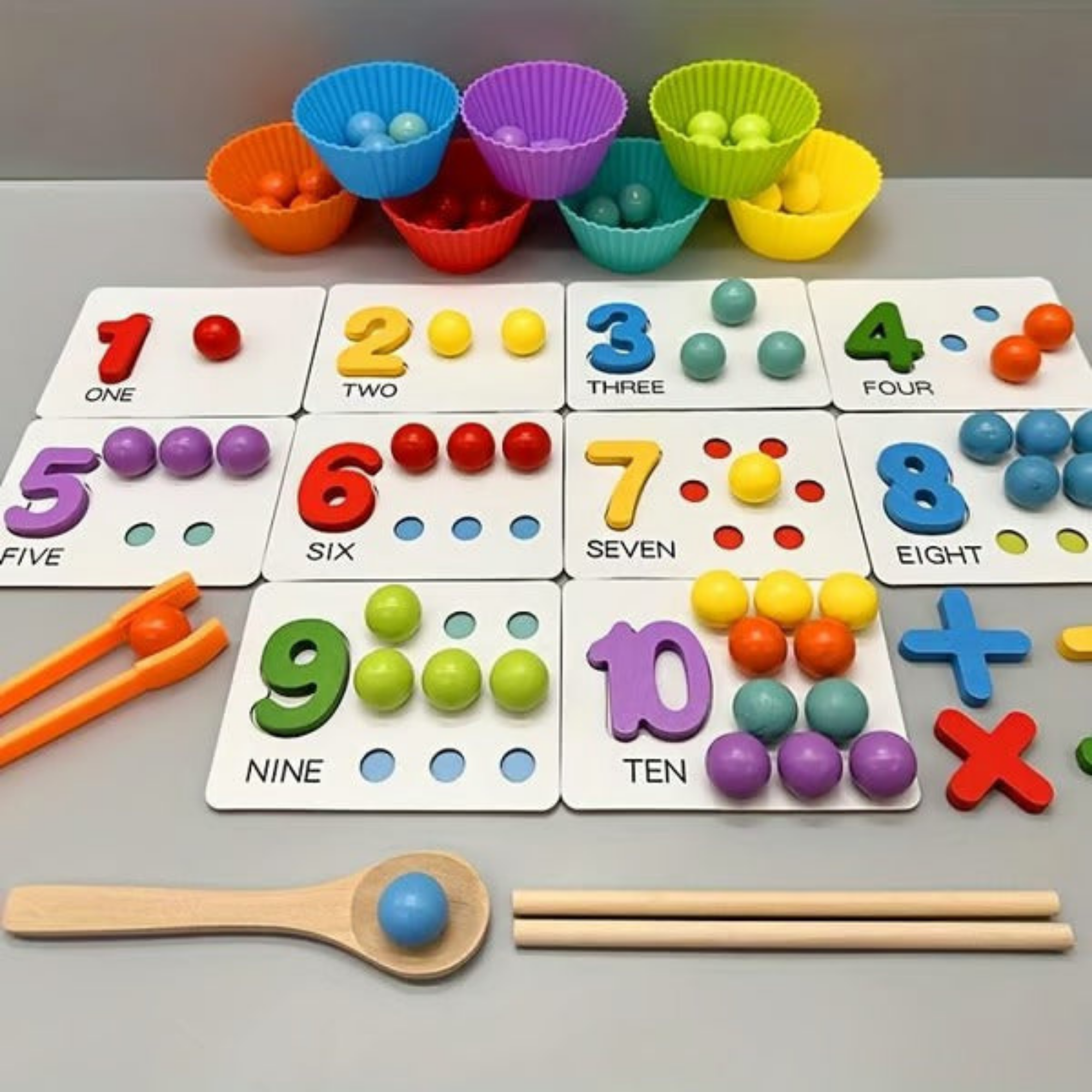 ZahlenZauber™ / Montessori Mathe Lernset - Sopheria