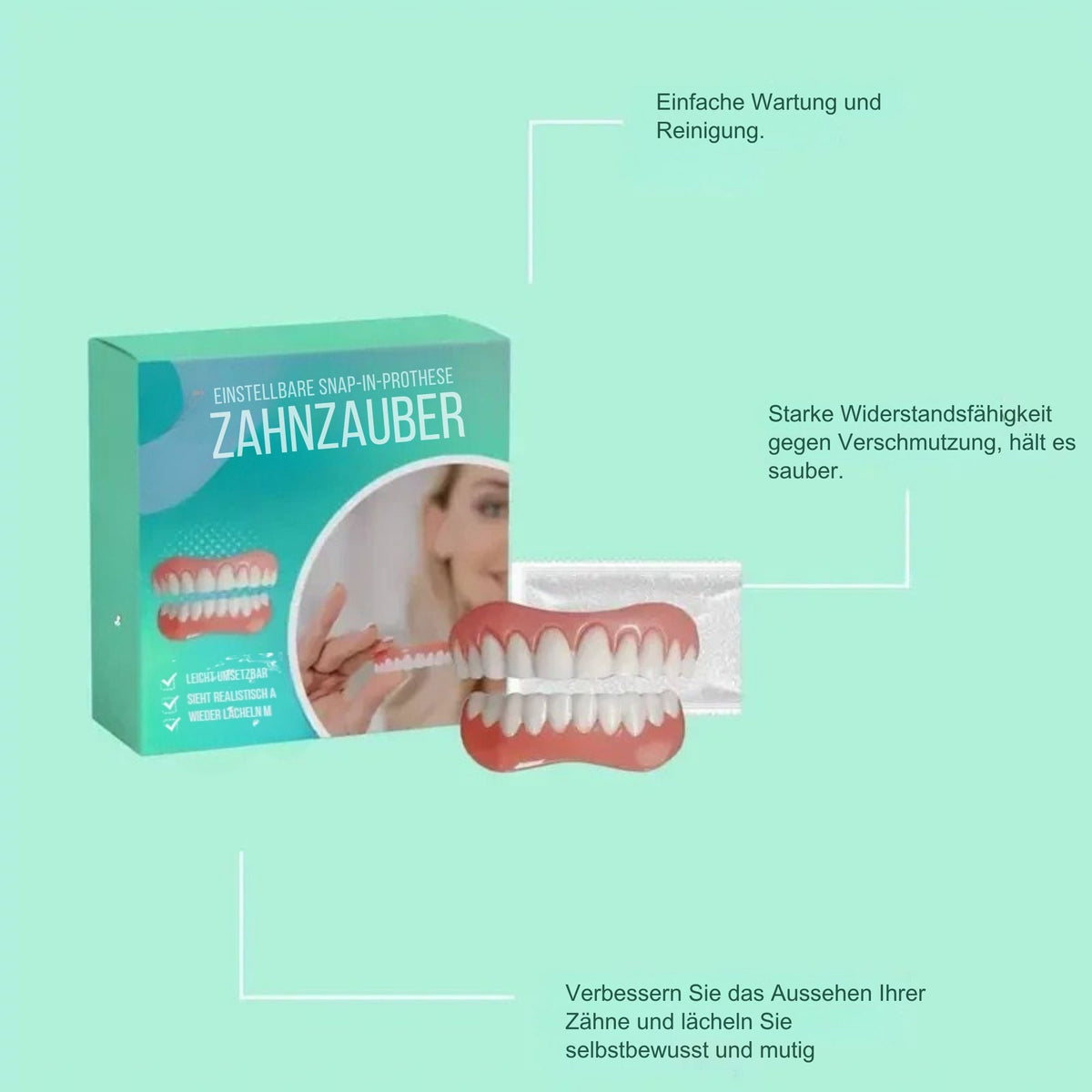 ZahnZauber™ / Silikon-Retention-Prothesenset - Sopheria