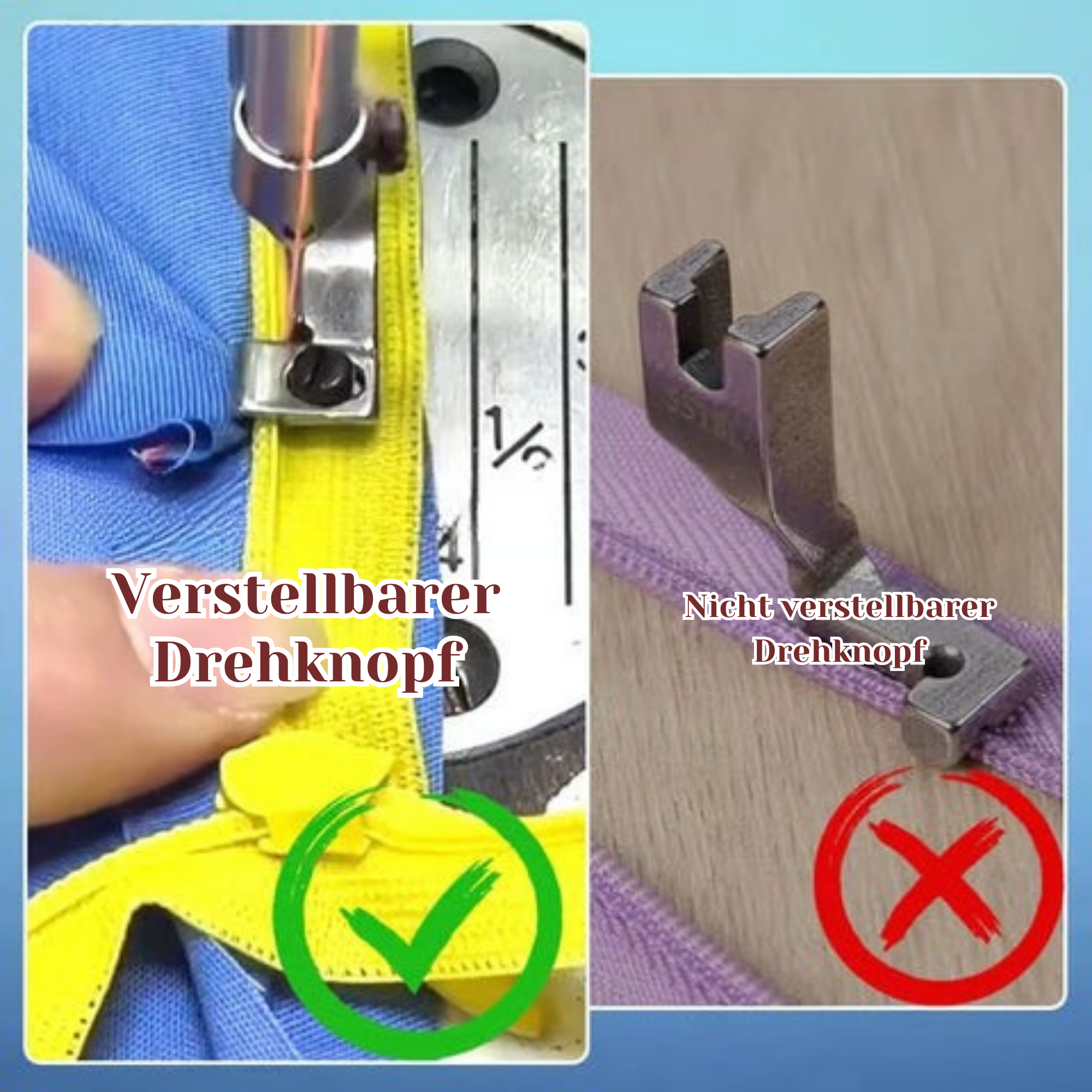 ZipWerk – Verstellbarer Nähfuß für Reißverschluss - Sopheria