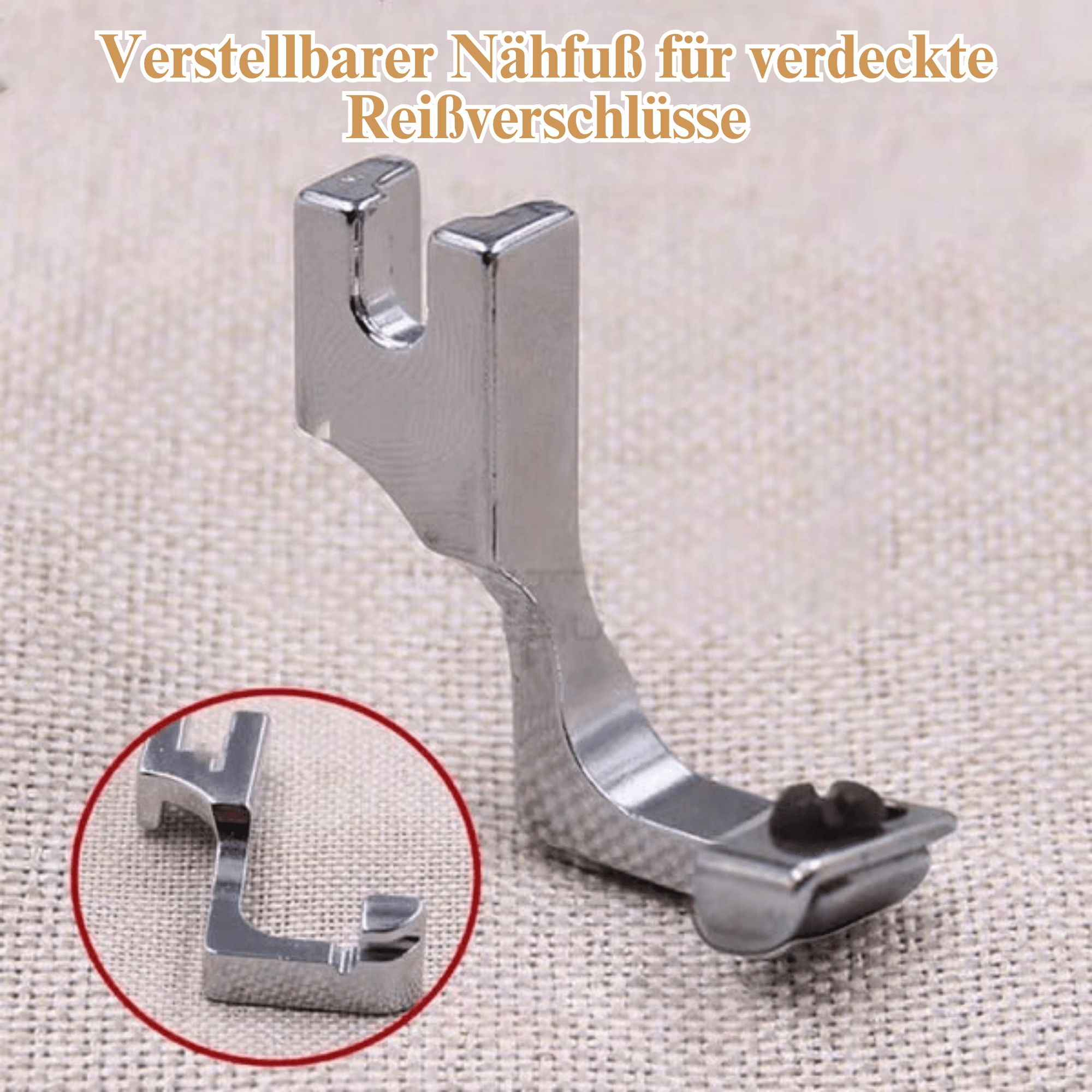 ZipWerk – Verstellbarer Nähfuß für Reißverschluss - Sopheria